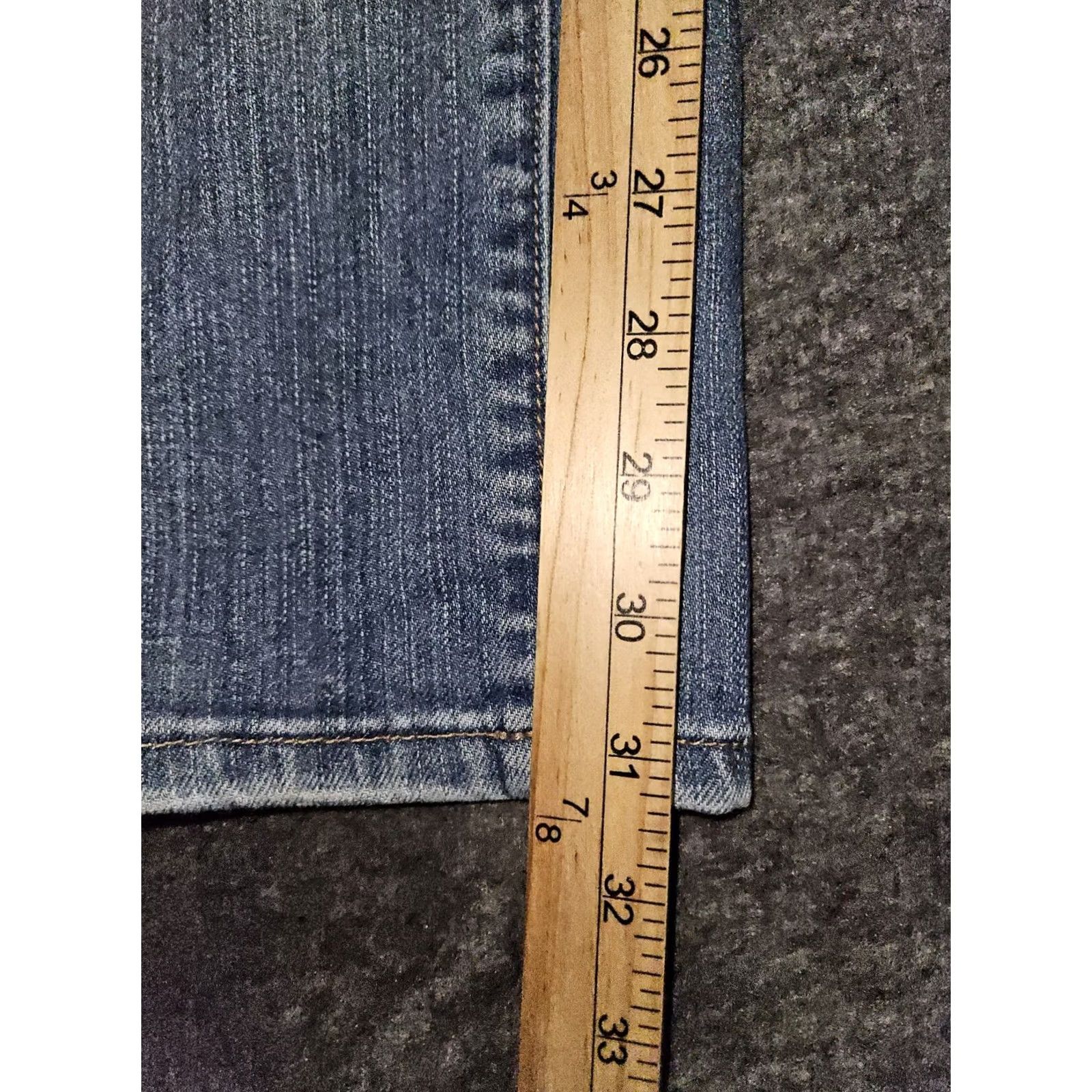 Denime BCBGirls Skinny Jeans Women's 28 Low Rise Blue Denim Western Cowgirl Country Jeans Color Blue 31 Inseam Pockets Stretch Womens Size 28" / US 6 / IT 42 - 6 Thumbnail