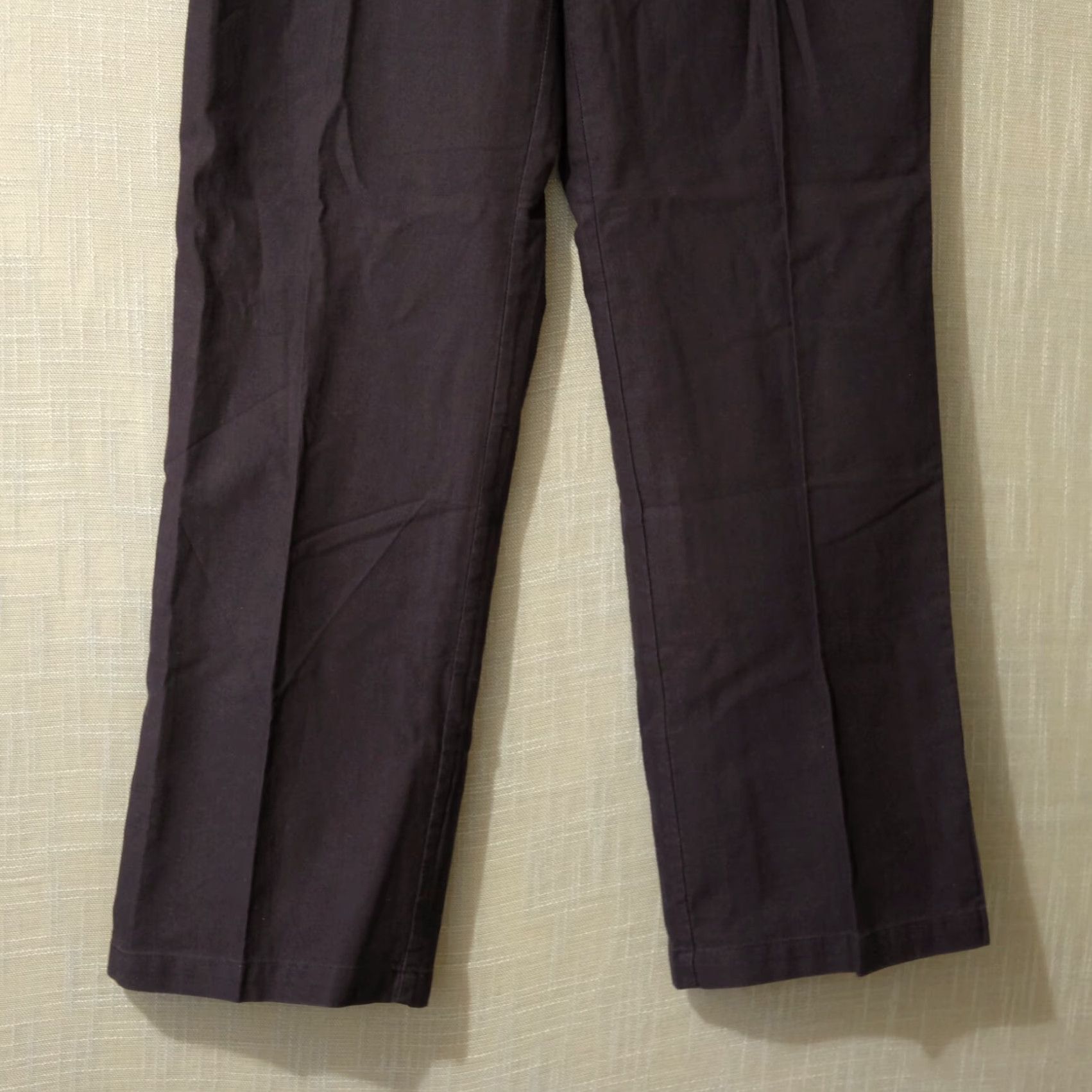 Vintage NWT Christopher & Banks Navy Blue Flat Front Pants Women's 12 Dress Pants Flat Front 100% Cotton Straight Leg Mens? Womens Size 34" / US 12 / IT 48 - 3 Thumbnail