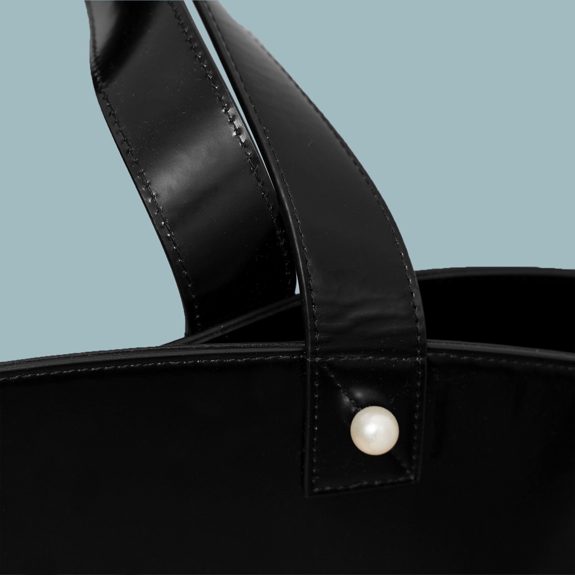 Simone Rocha SIMONE ROCHA BLACK LEATHER PURSE BAG Crystal Embellishments Size ONE SIZE - 3 Thumbnail
