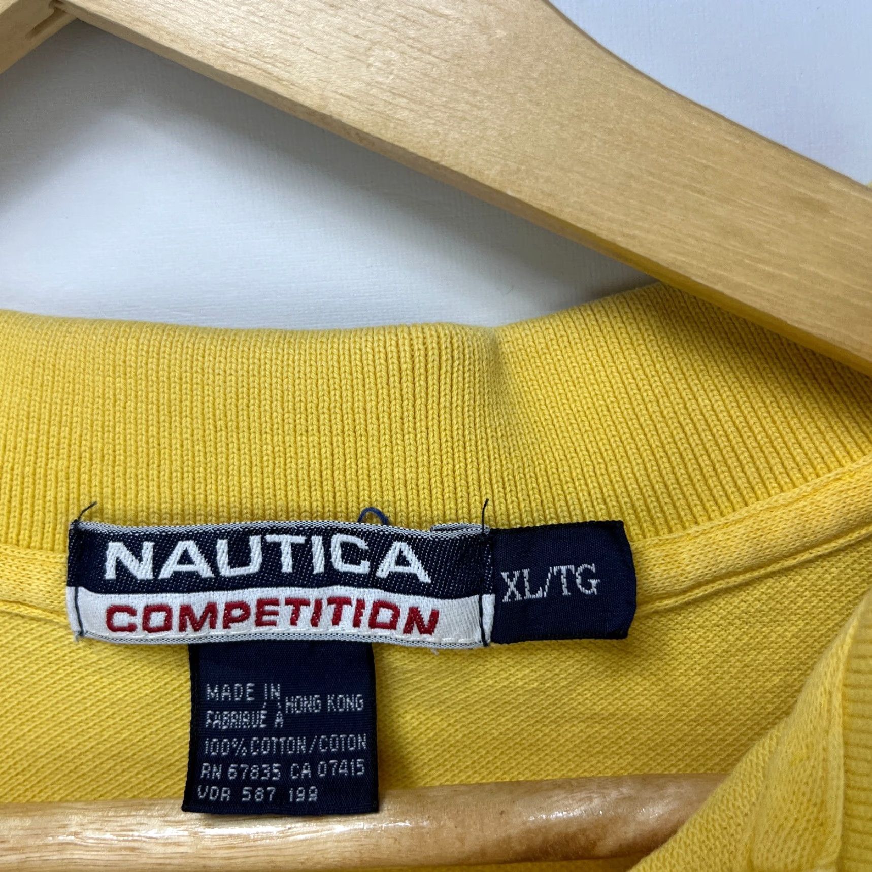 Nautica VINTAGE Nautica Competition Polo Shirt XL Men Yellow 90s Size US XL / EU 56 / 4 - 6 Thumbnail