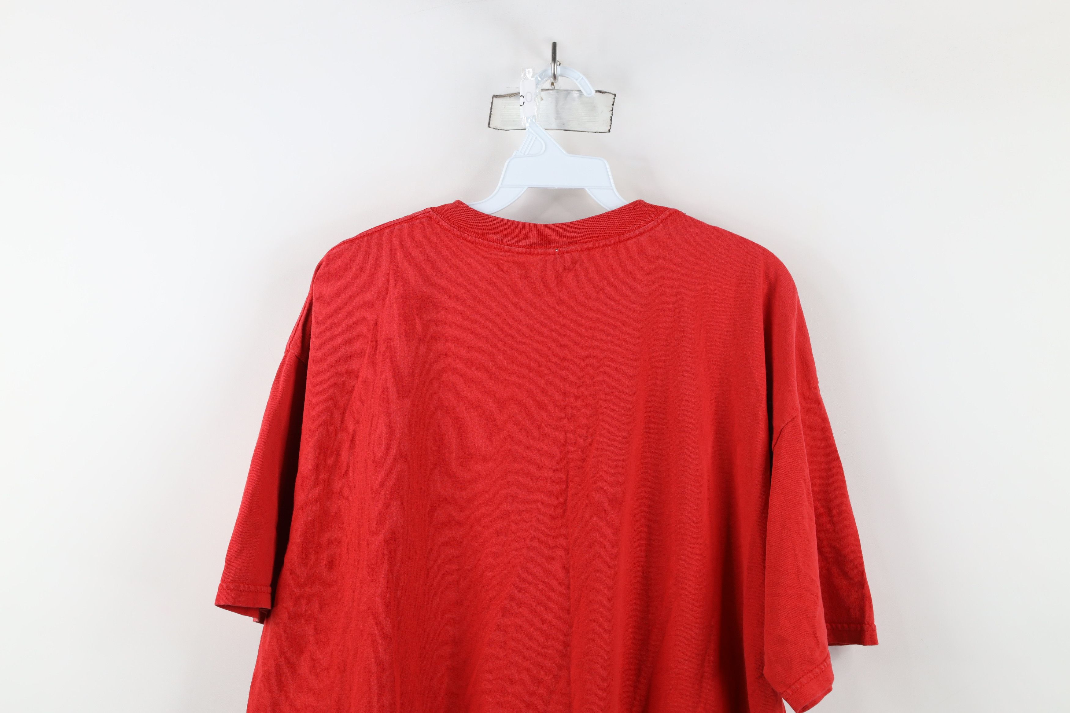 Vintage Vintage 90s Spell Script Ohio State University T-Shirt Red Size US XL / EU 56 / 4 - 11 Thumbnail
