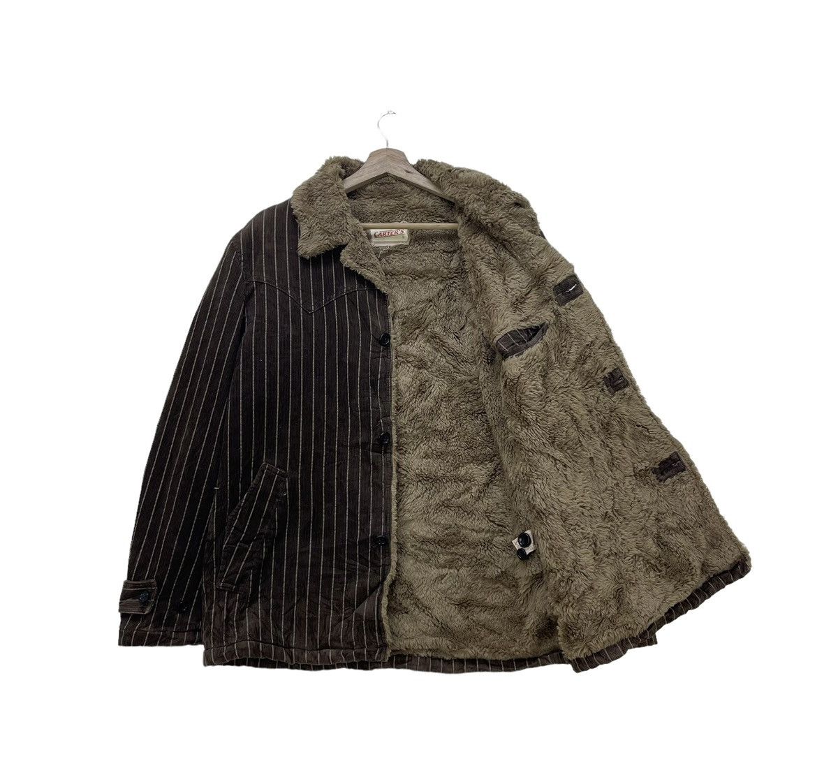 Rockmount Ranch Wear Carters Corduroy Shearling Jacket Western Stripe Jacket Size US L / EU 52-54 / 3 - 1 Thumbnail