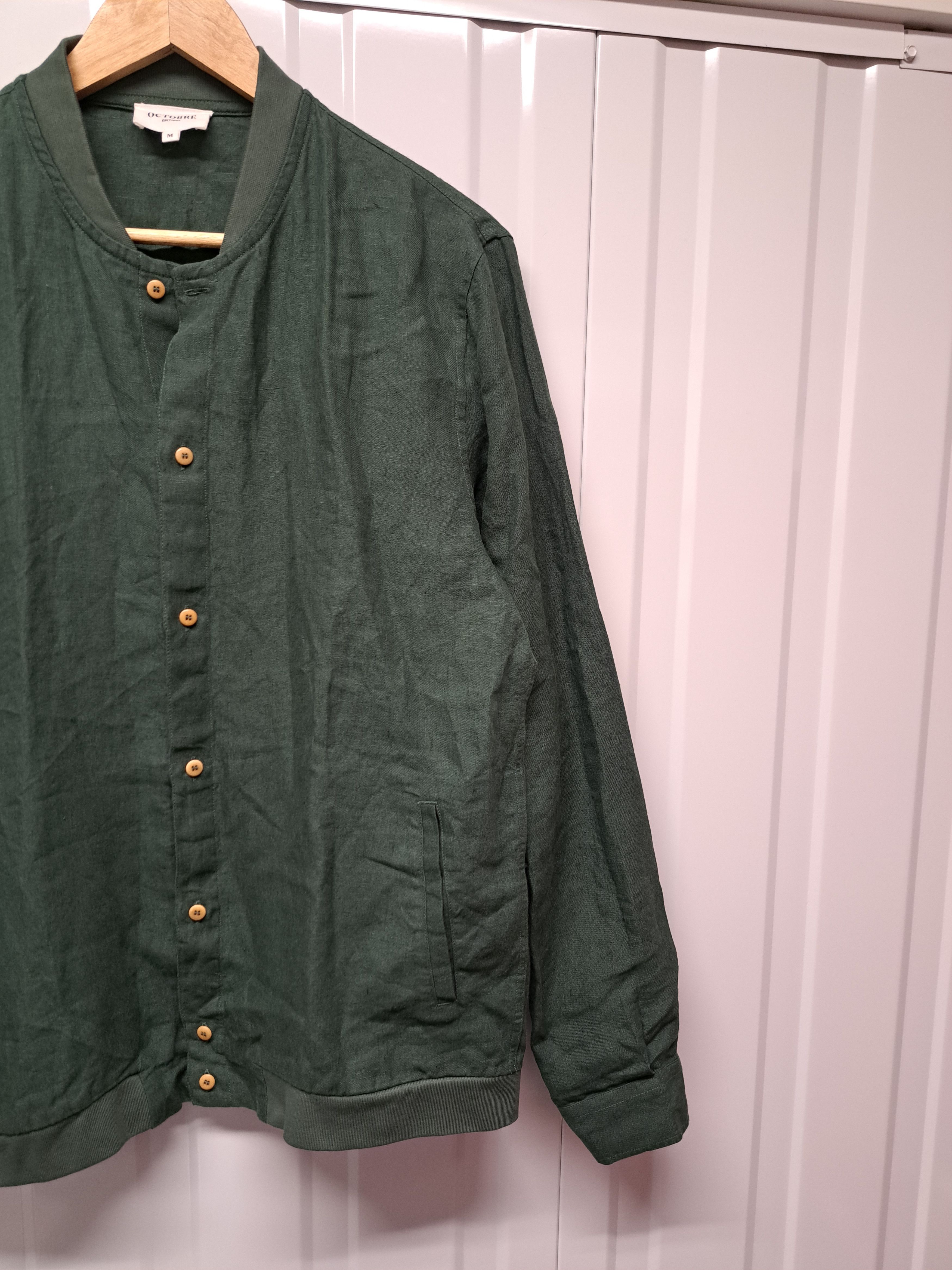 Other Octobre Editions 100% Linen Button Bomber Jacket Old Money Size US M / EU 48-50 / 2 - 3 Thumbnail