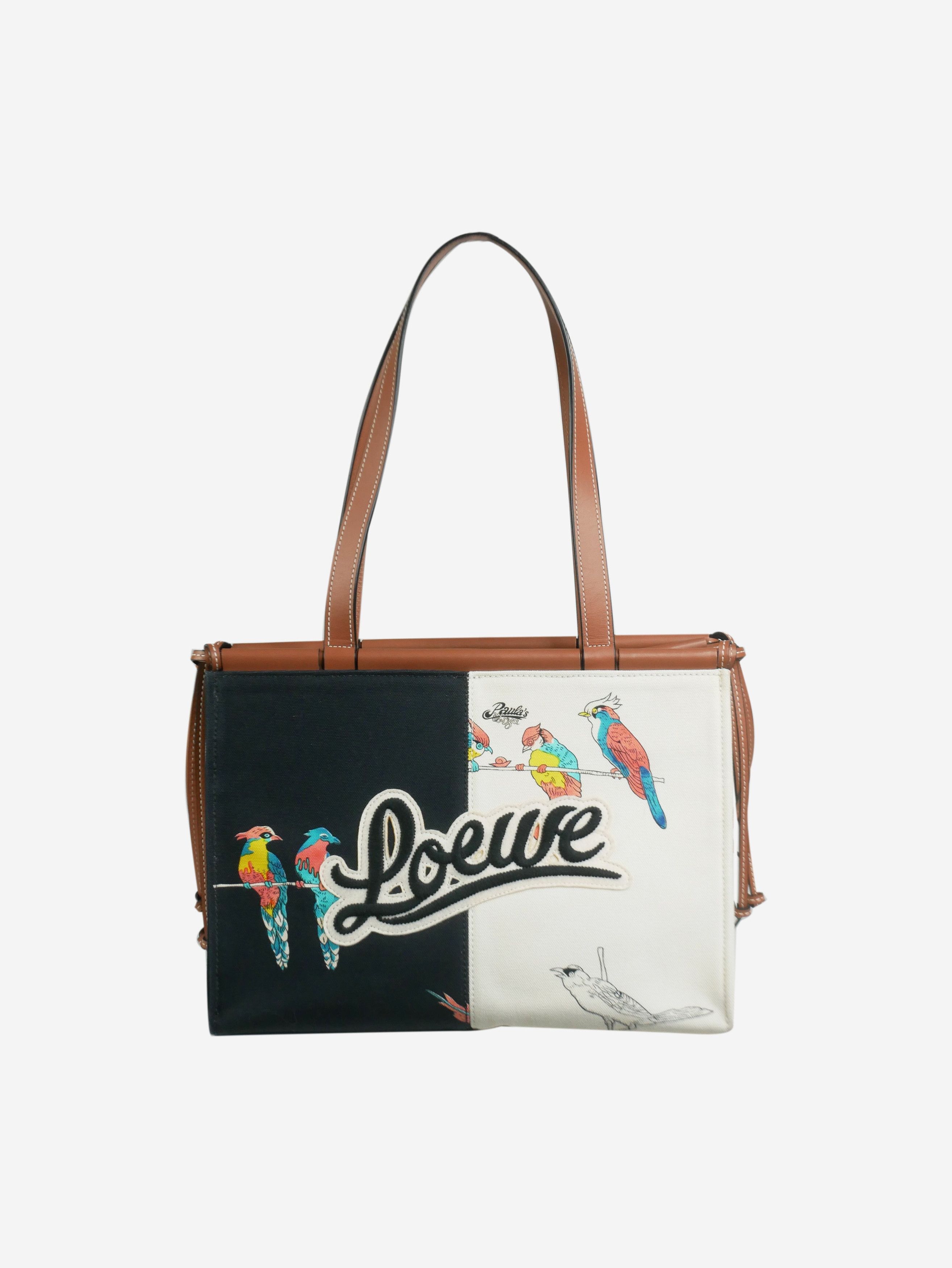 image of Loewe Multicolour Paula’S Ibiza Printed Canvas Tote, Women's