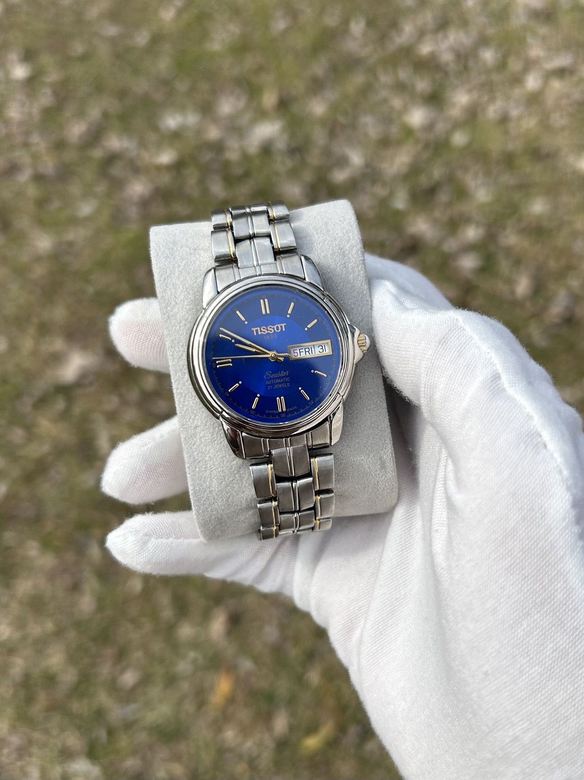Tissot Seastar Automatic Watch A660/760Ik Swiss 2000's in Blue, Men's