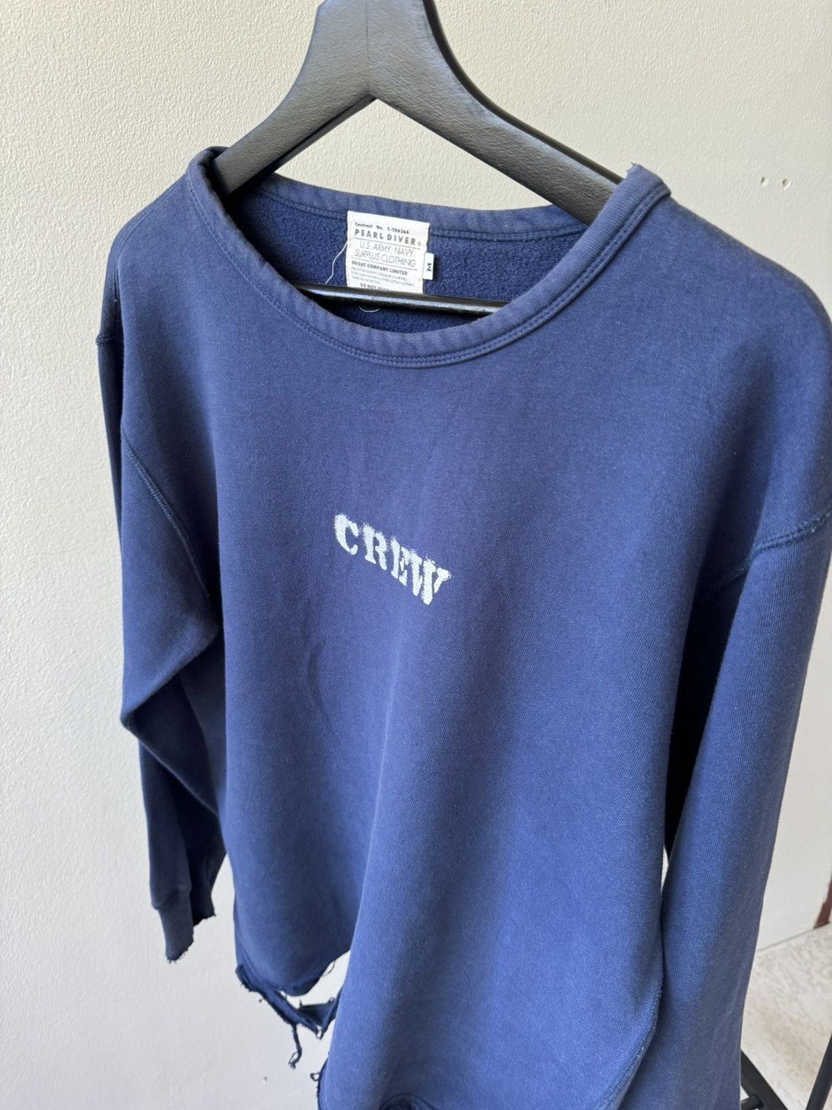 Kapital × Vintage Distressed “Crew” U.S Army Pearl Diver Perfect Sweatshirt Size US XS / EU 42 / 0 - 8 Thumbnail