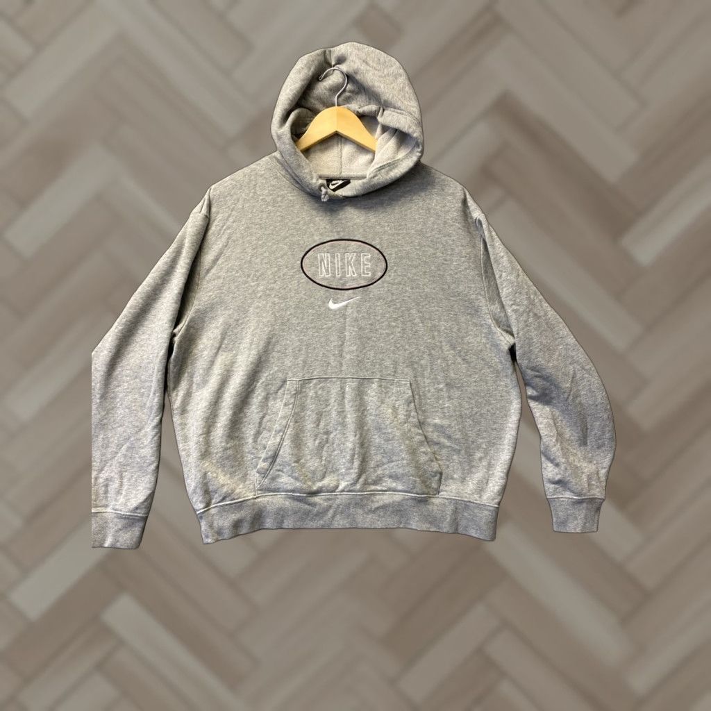 Nike Nike Hoodie Women's L Gray Embroidered Pullover Activewear Regular Size - Nike Brand Ready-to-Wear Women’s Hoodie Size L / US 10 / IT 46 - 1 Thumbnail
