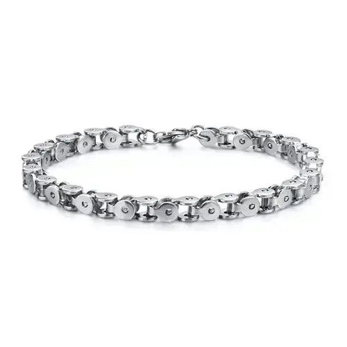 Jewelry Bike Bicycle Bracelet in Silver, Men's