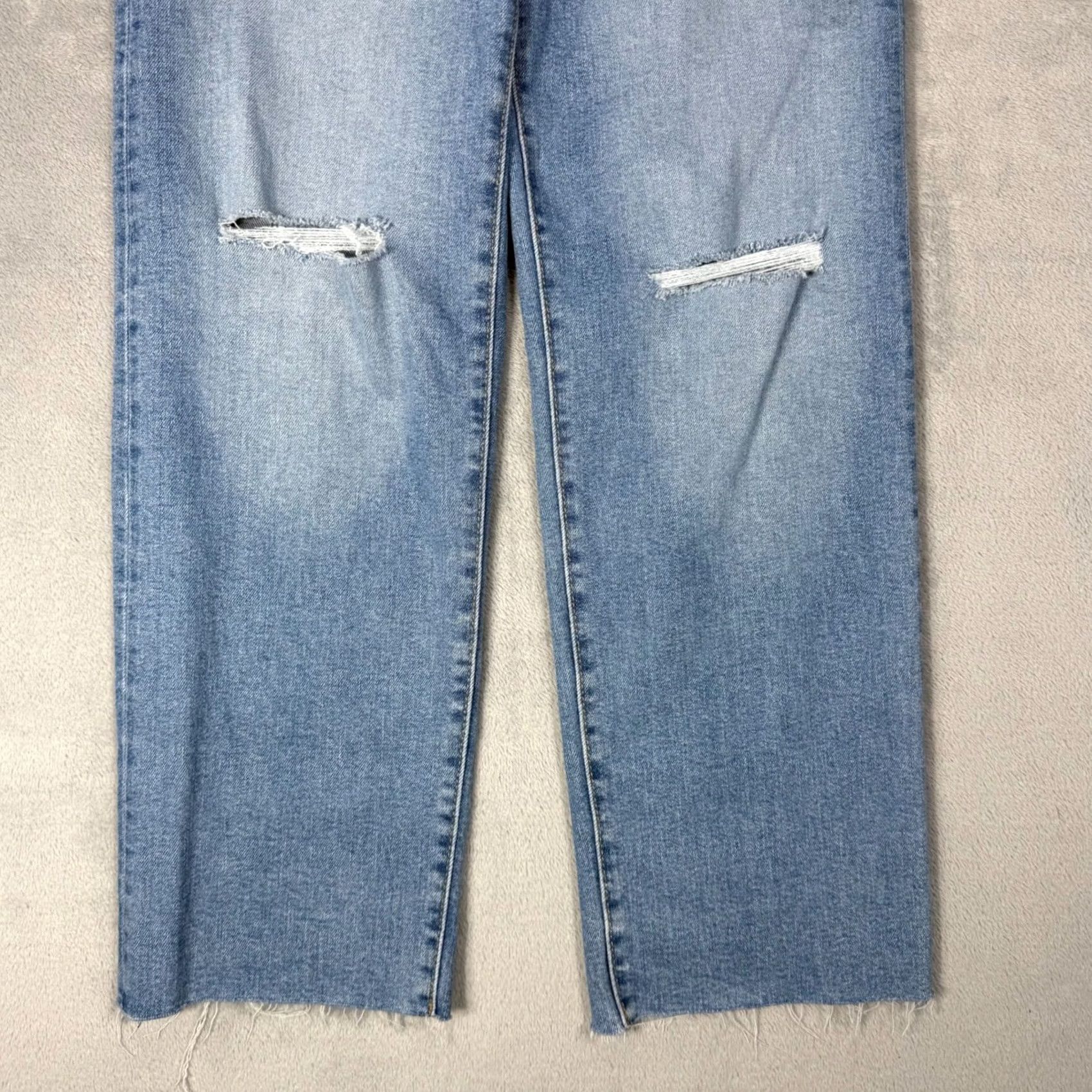 CO Levi Strauss Co Ribcage Straight Ankle Jeans Light Wash Distressed Sz 26 Women Jeans Size 26" / US 2 / IT 38 - 6 Thumbnail