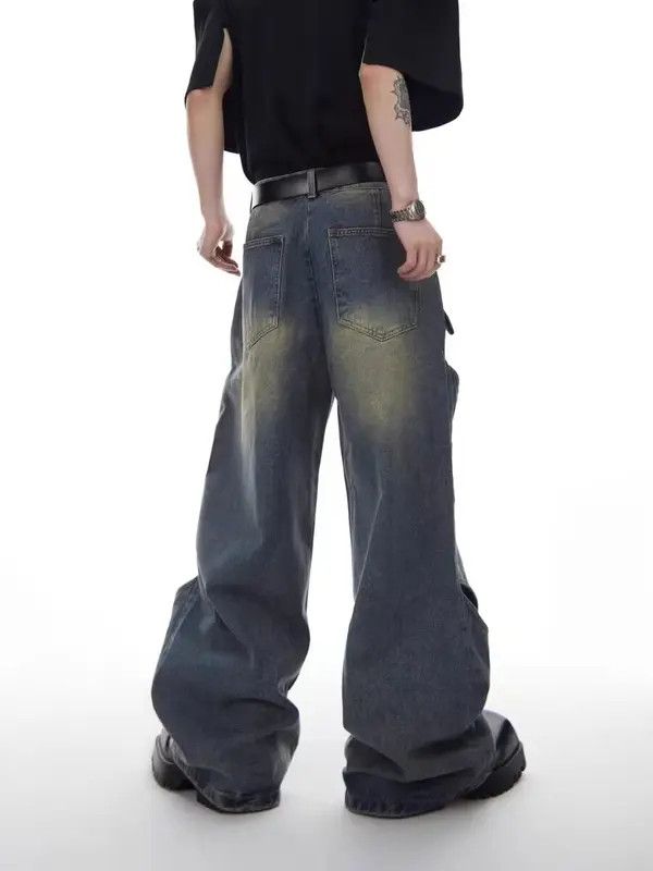VIBE Retro hollow metal button design wide-leg jeans Size US 32 / EU 48 - 5 Thumbnail