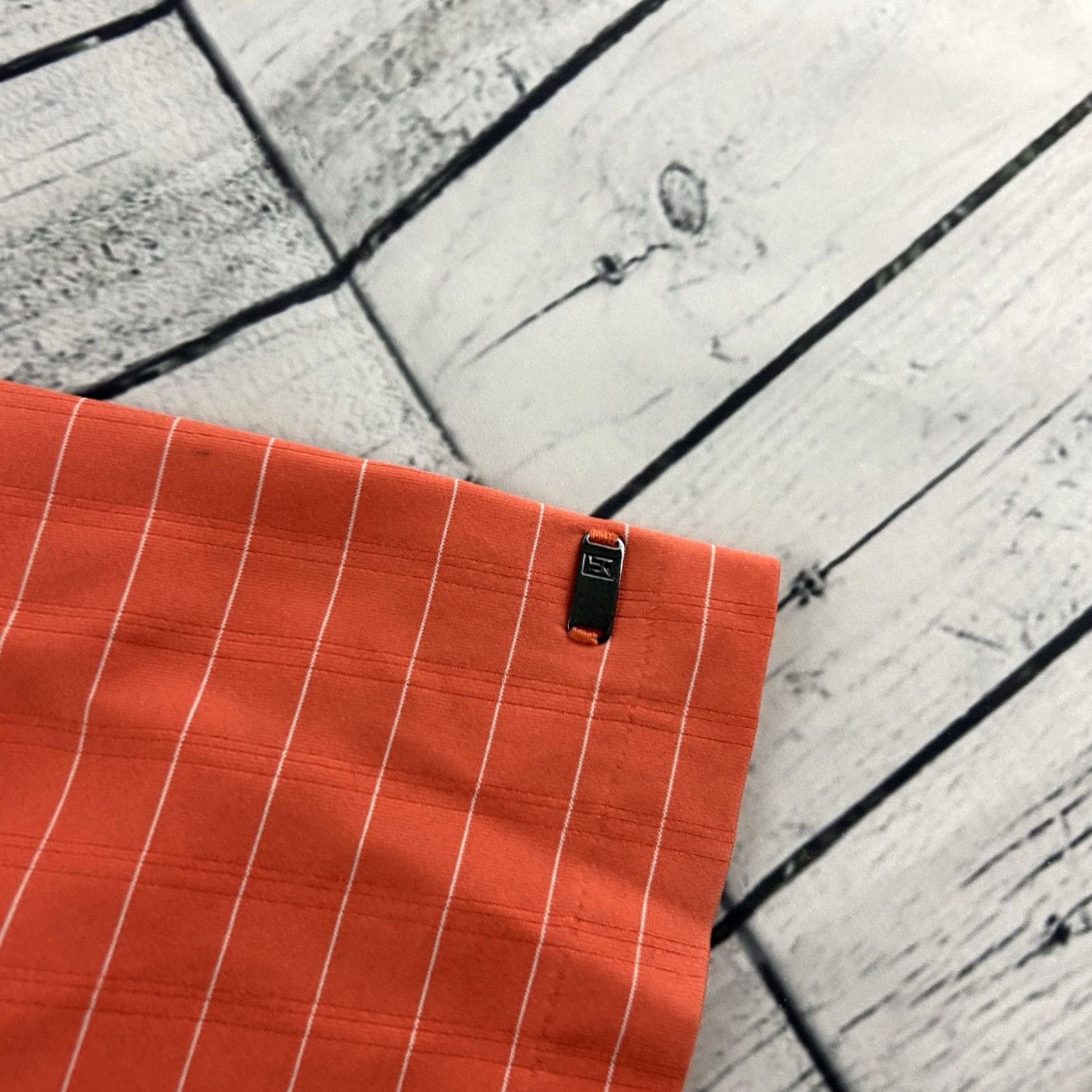 Nike Nike Tiger Woods Striped Short Sleeve Golf Polo Shirt Men's L Orange Size US L / EU 52-54 / 3 - 3 Thumbnail