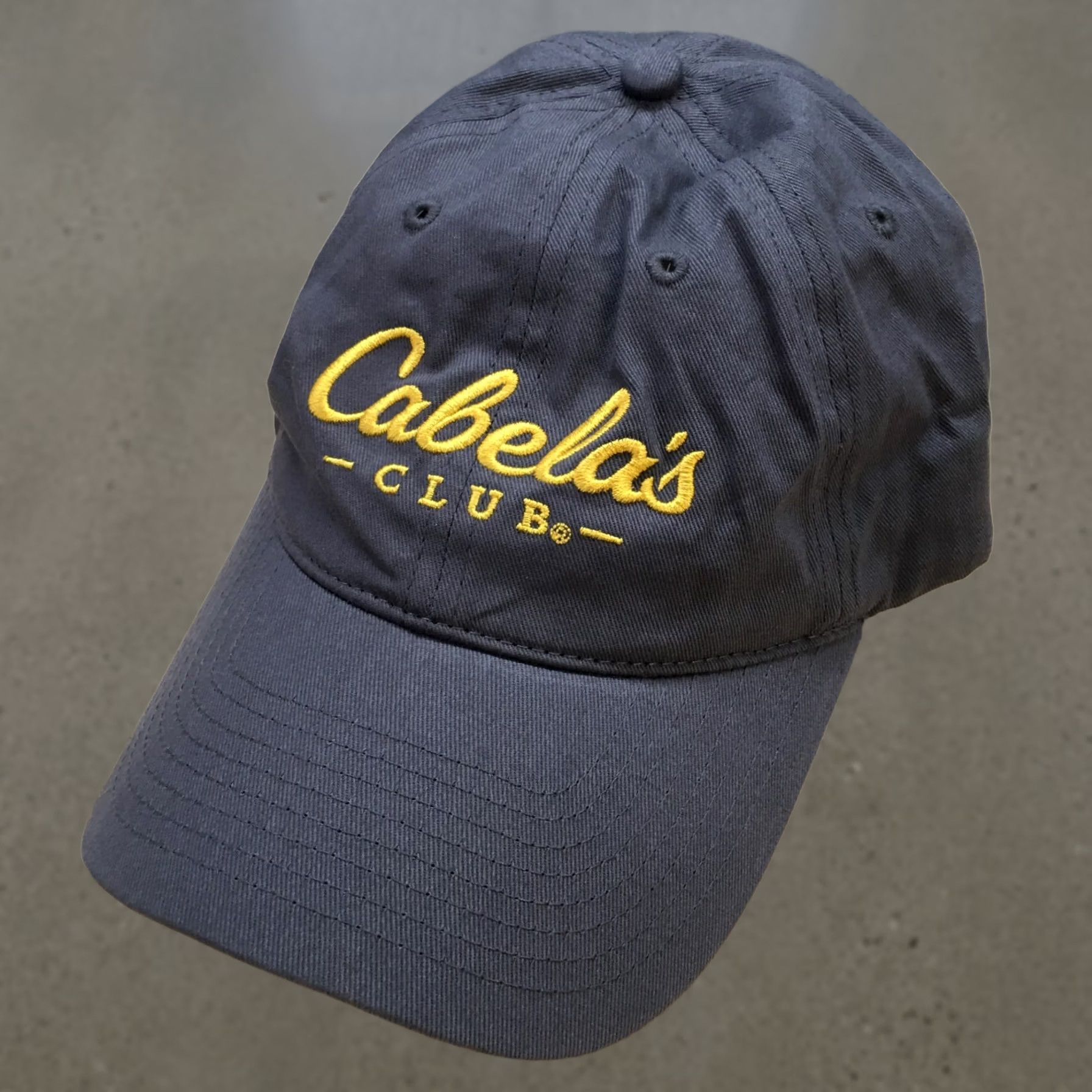Vintage Cabelas Club Baseball Cap Hat Mens One Size Adjustable Embroidered Logo Black Gray Size ONE SIZE - 1 Thumbnail