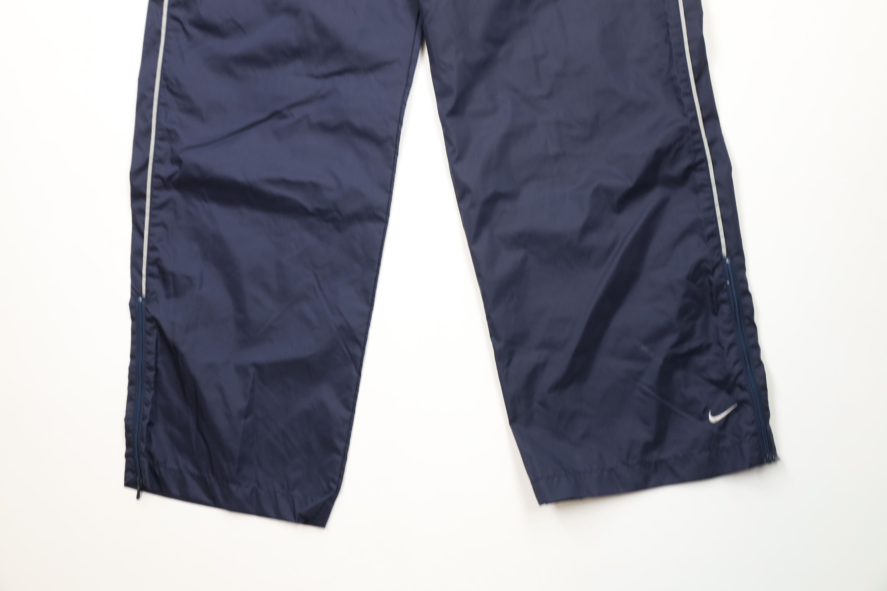 Nike × Vintage Vintage 90s Y2K Nike Mini Swoosh Wide Leg Windbreaker Pants Size US 34 / EU 50 - 4 Thumbnail