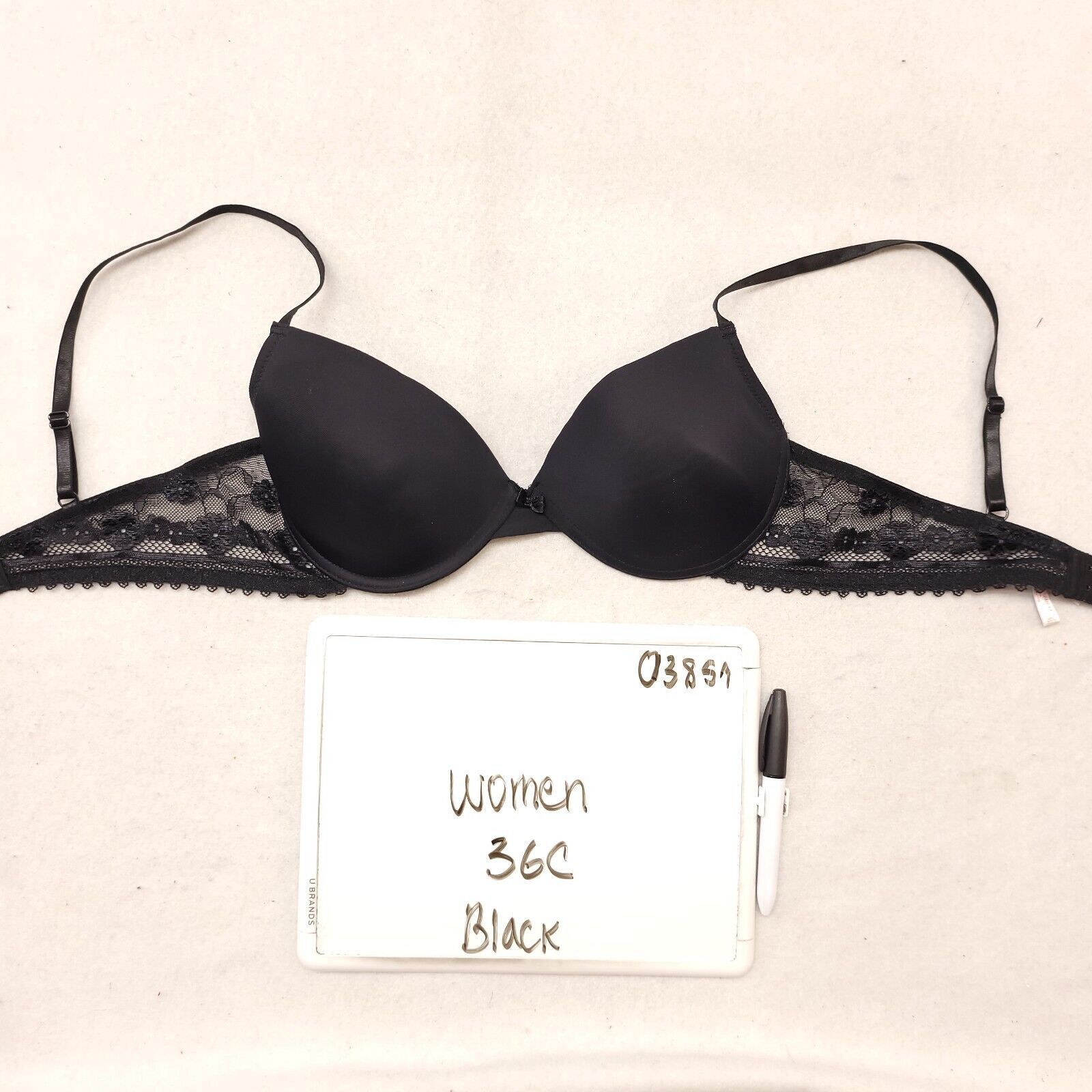 Izod IZOD Pandex Non-Padded Underwire Bra Womens Size 36C Black Size ONE SIZE - 10 Thumbnail