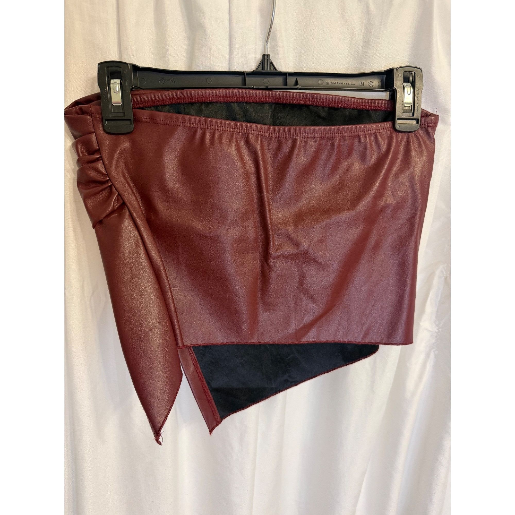 Shein SHEIN Faux Leather Burgundy Tube Top Size S Size S / US 4 / IT 40 - 2 Thumbnail