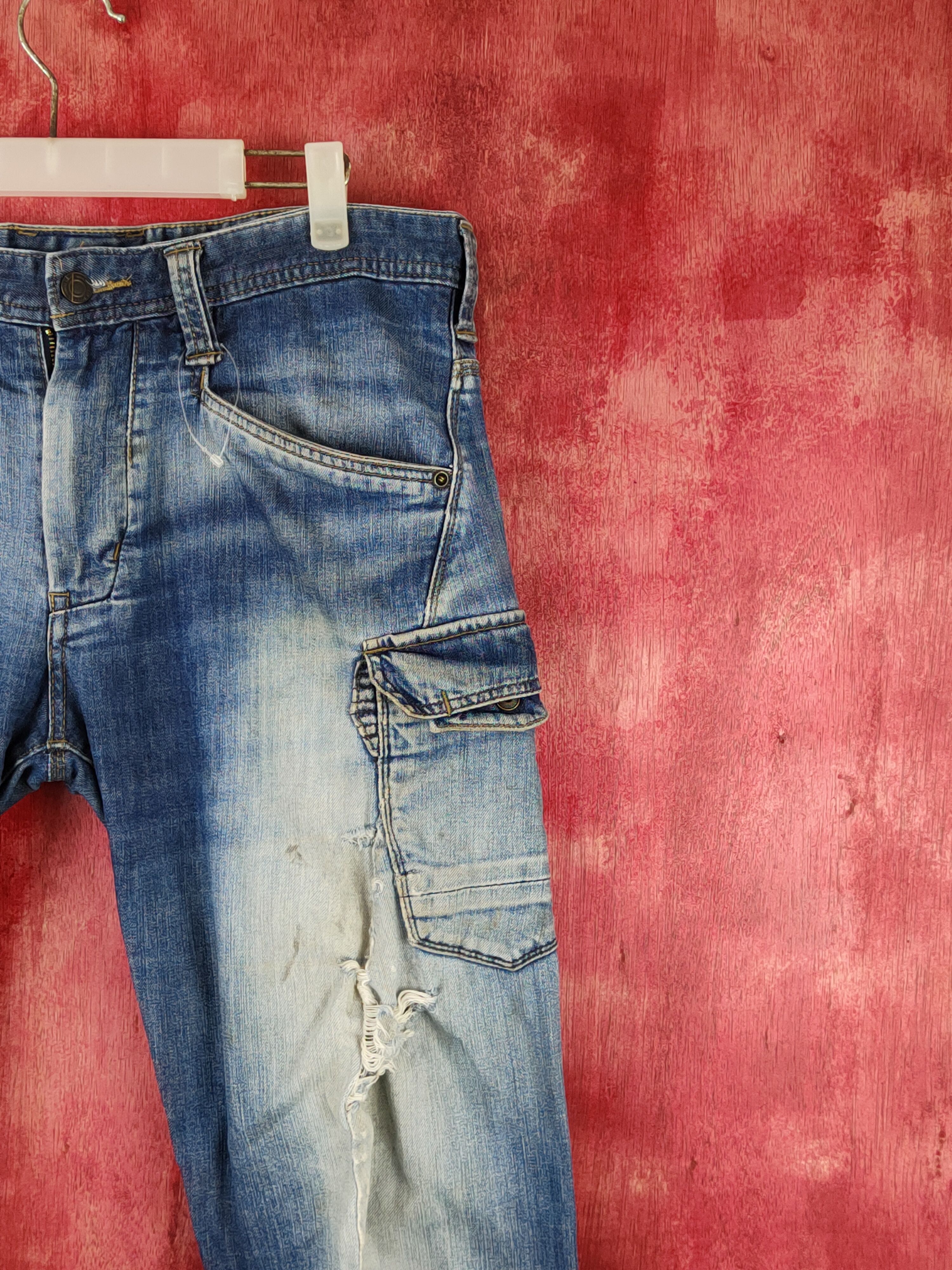 Japanese Brand × Vintage Evenriver Blue Faded Distressed Ripped Jeans #S1856 Size US 31 - 5 Thumbnail