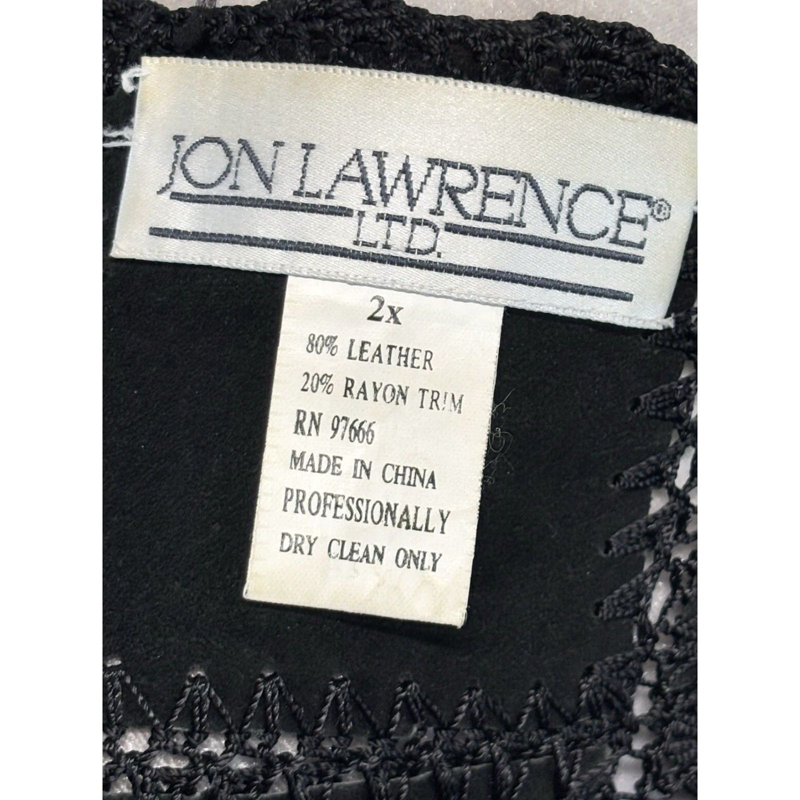 Vintage VINTAGE Jon Lawrence Black Suede Crochet Coat – 2X Plus – Whimsigoth Patchwork, 90s Y2K, Leather-Trim, Long Sleeve, Button Front, Women’s Coat Size XXL / US 16-18 / IT 52-54 - 7 Thumbnail