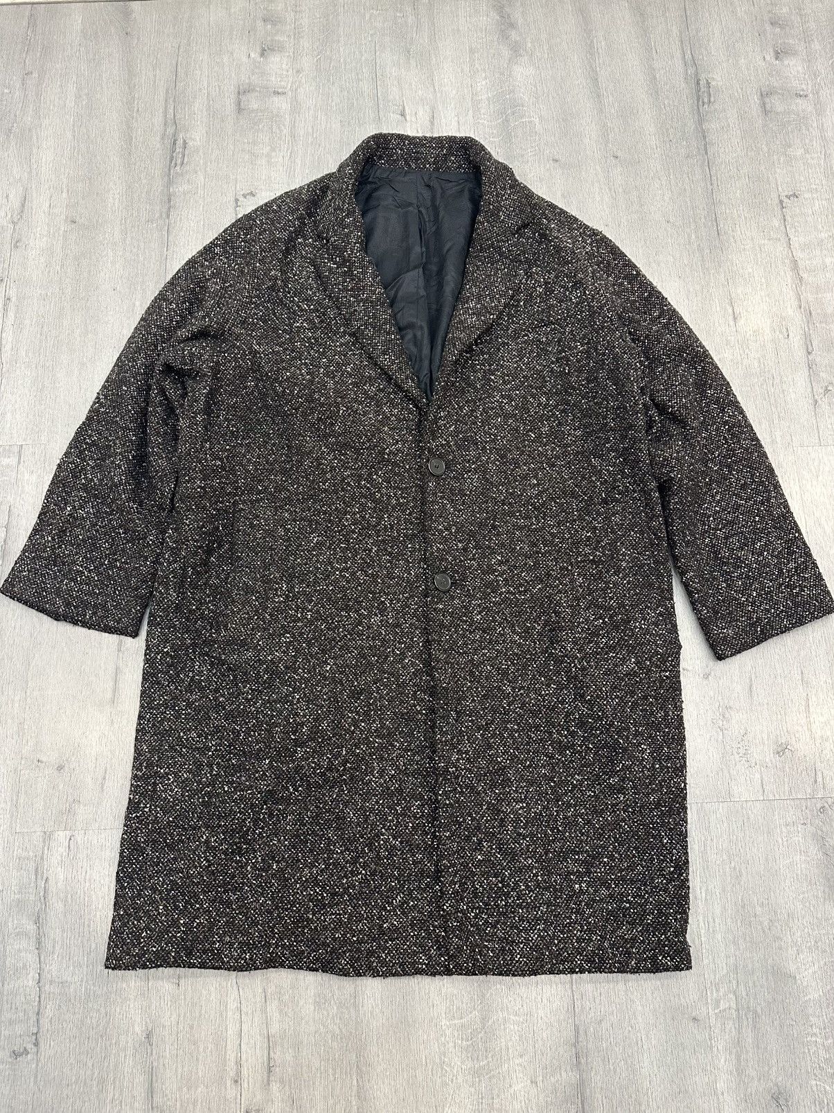 AMI AMI Paris Brown Tweed Wool Blend Coat – Size L Size 48L - 1 Thumbnail