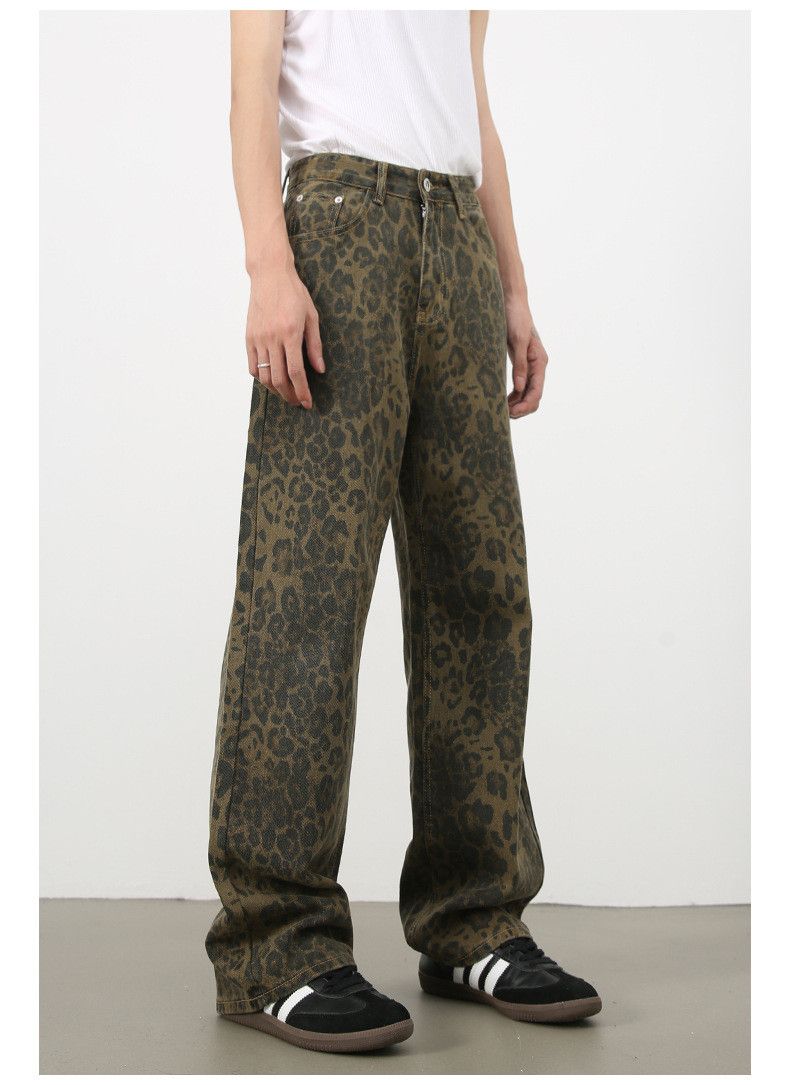 Japanese Brand × Jean American leopard camouflage vintage washed distressed jeans Size US 34 / EU 50 - 5 Thumbnail