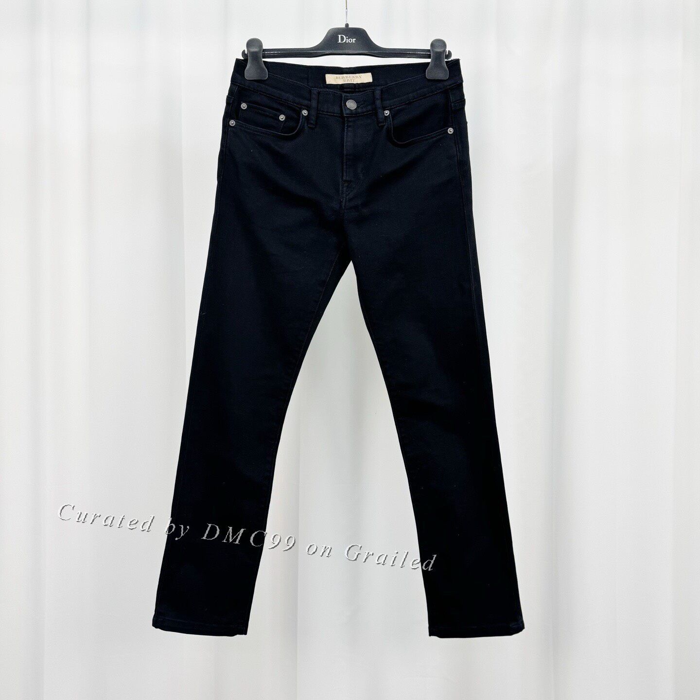 Burberry Burberry Black Leather Patch Jeans Size US 30 / EU 46 - 1 Thumbnail
