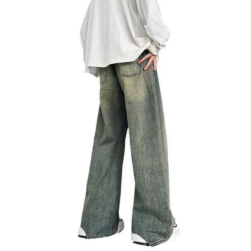 Japanese Brand Retro loose straight leg wide leg jeans Size US 32 / EU 48 - 3 Thumbnail