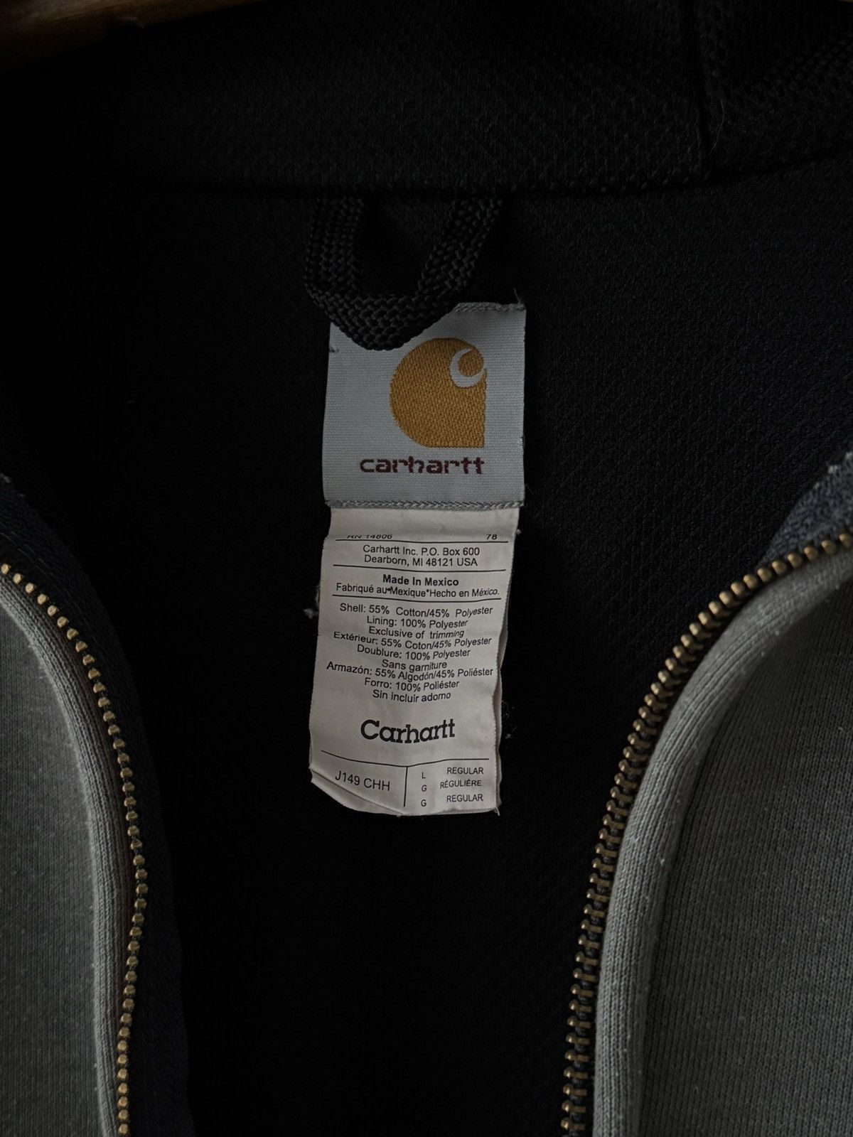 Carhartt × Vintage Vintage 00s Carhartt Thermal Lined Grey Zip Hoodie Size US L / EU 52-54 / 3 - 5 Thumbnail