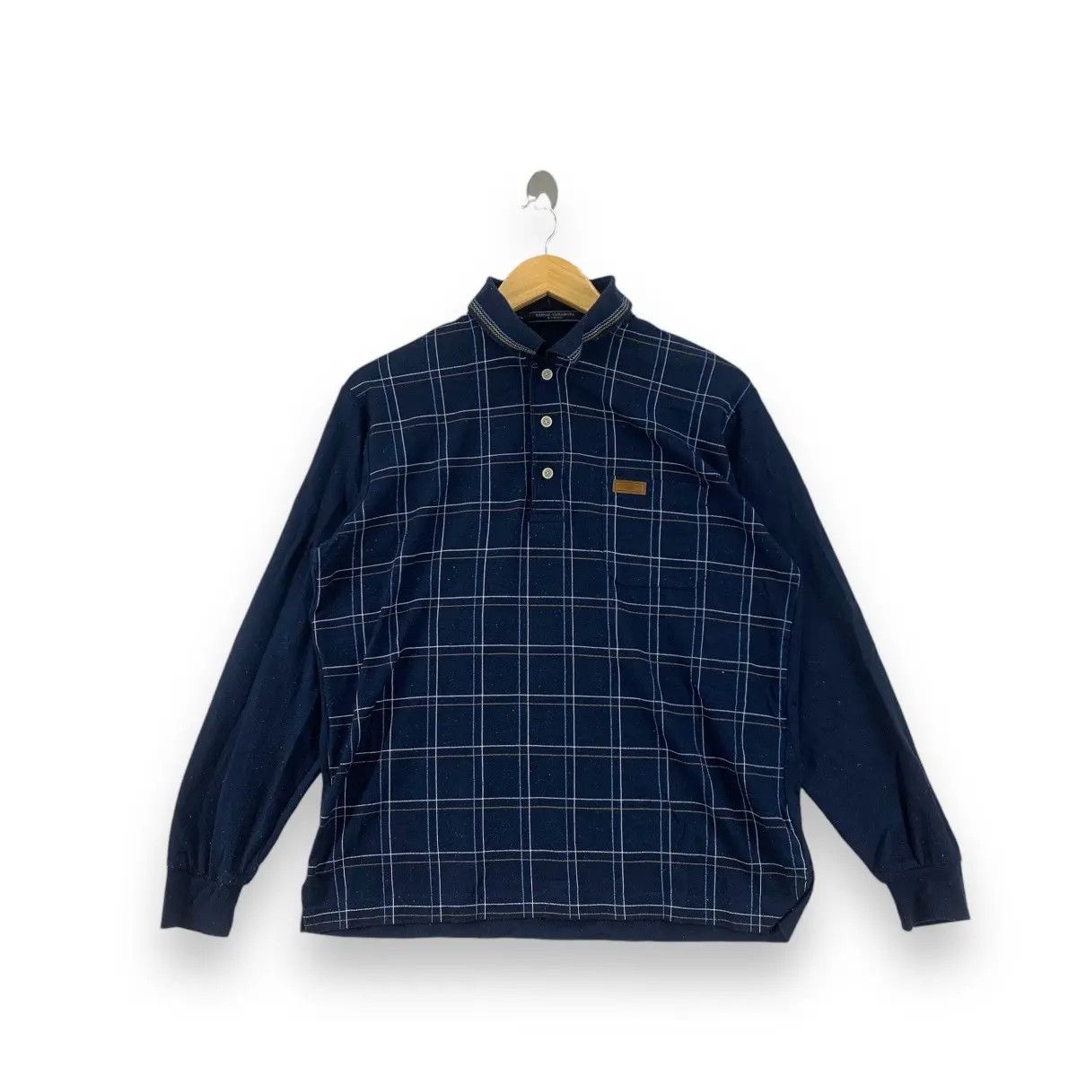 Kansai Yamamoto Vintage KANSAI YAMAMOTO HOMME Tartan Polo Tee Shirt Size US L / EU 52-54 / 3 - 1 Thumbnail