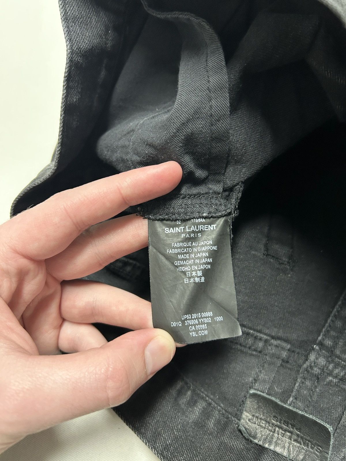 Saint Laurent Paris SS2015 Waxed Denim Jeans Size US 30 / EU 46 - 8 Thumbnail