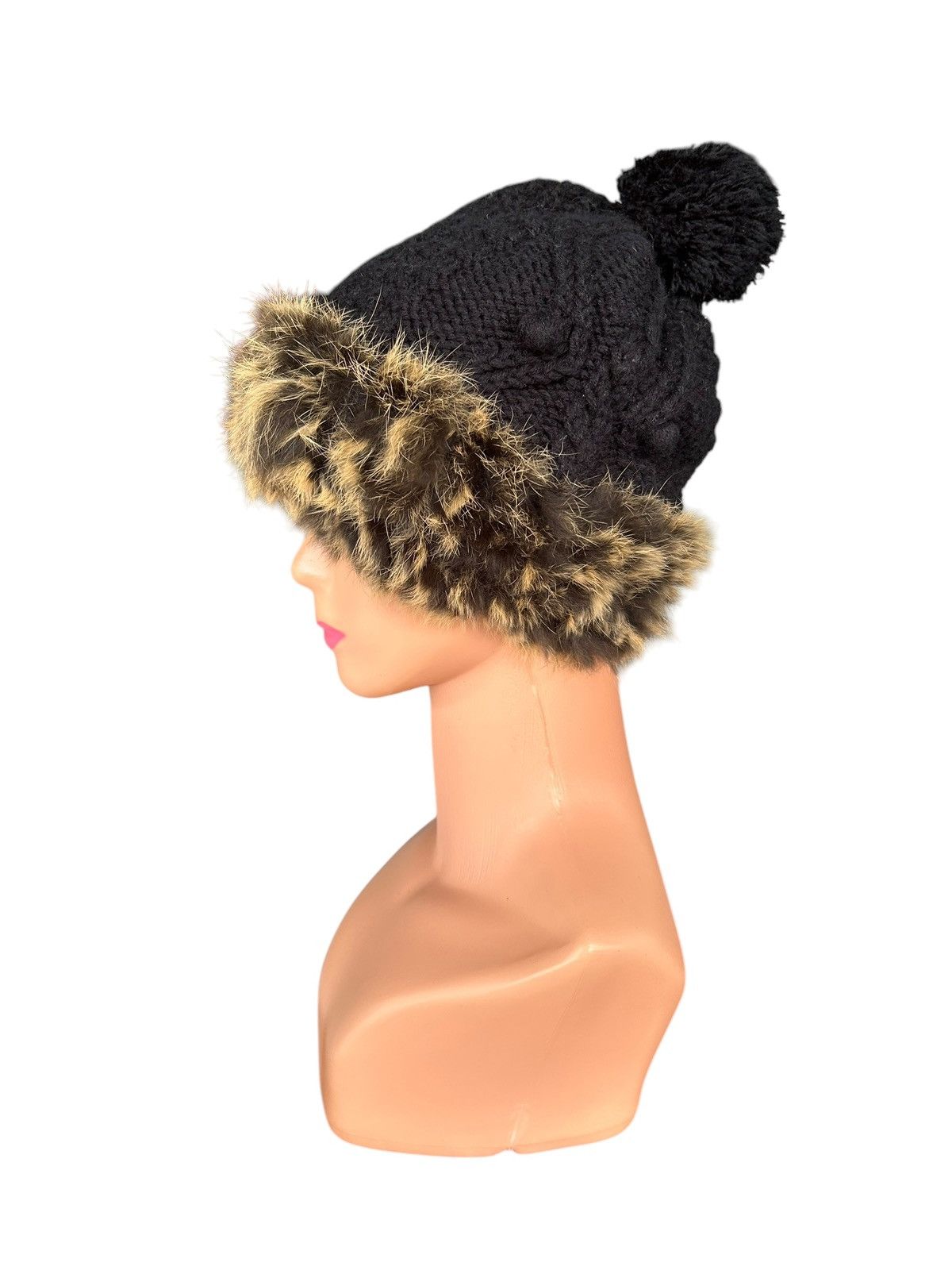 Japanese Brand × Kapital × Vintage Japanese Punk Bondage Style Knitt Fur Beanie Hats Size ONE SIZE - 3 Thumbnail