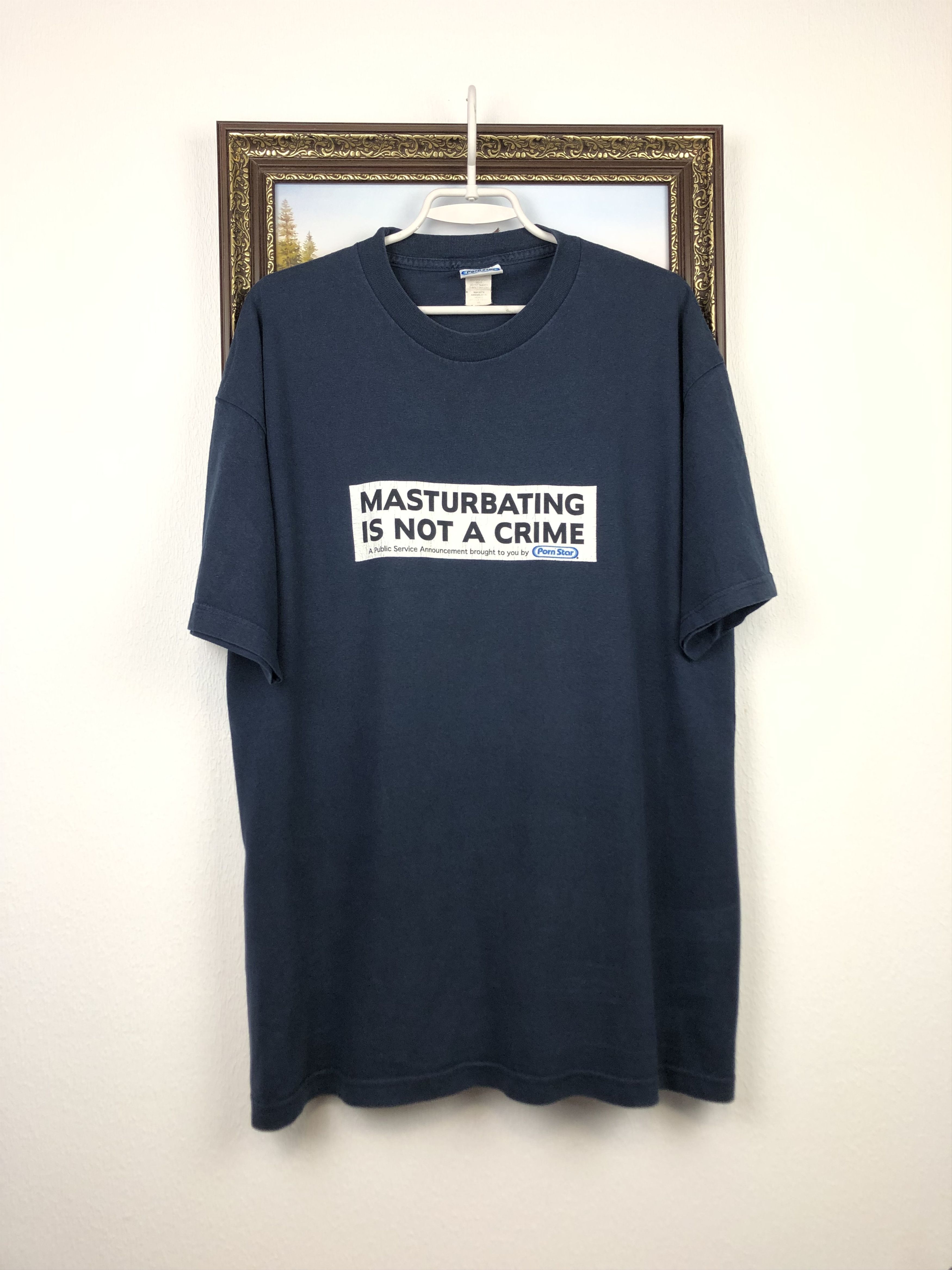 Vintage Vintage Porn Star Shirt Over Print Not A Crime Tee Jersey Size US XL / EU 56 / 4 - 1 Thumbnail