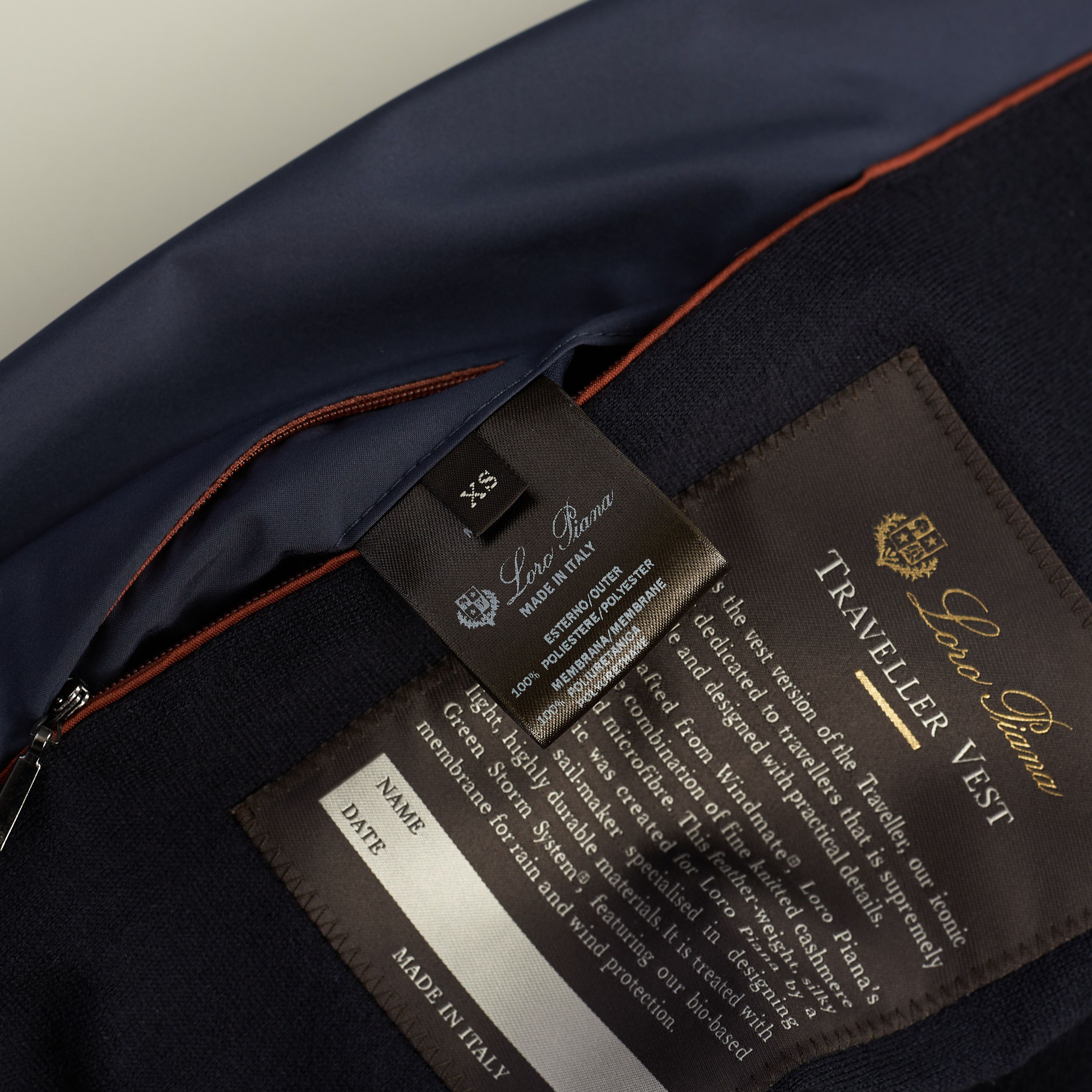 Loro Piana Navy Blue Windmate Traveller Vest - Cashmere Lining Size US S / EU 44-46 / 1 - 10 Thumbnail
