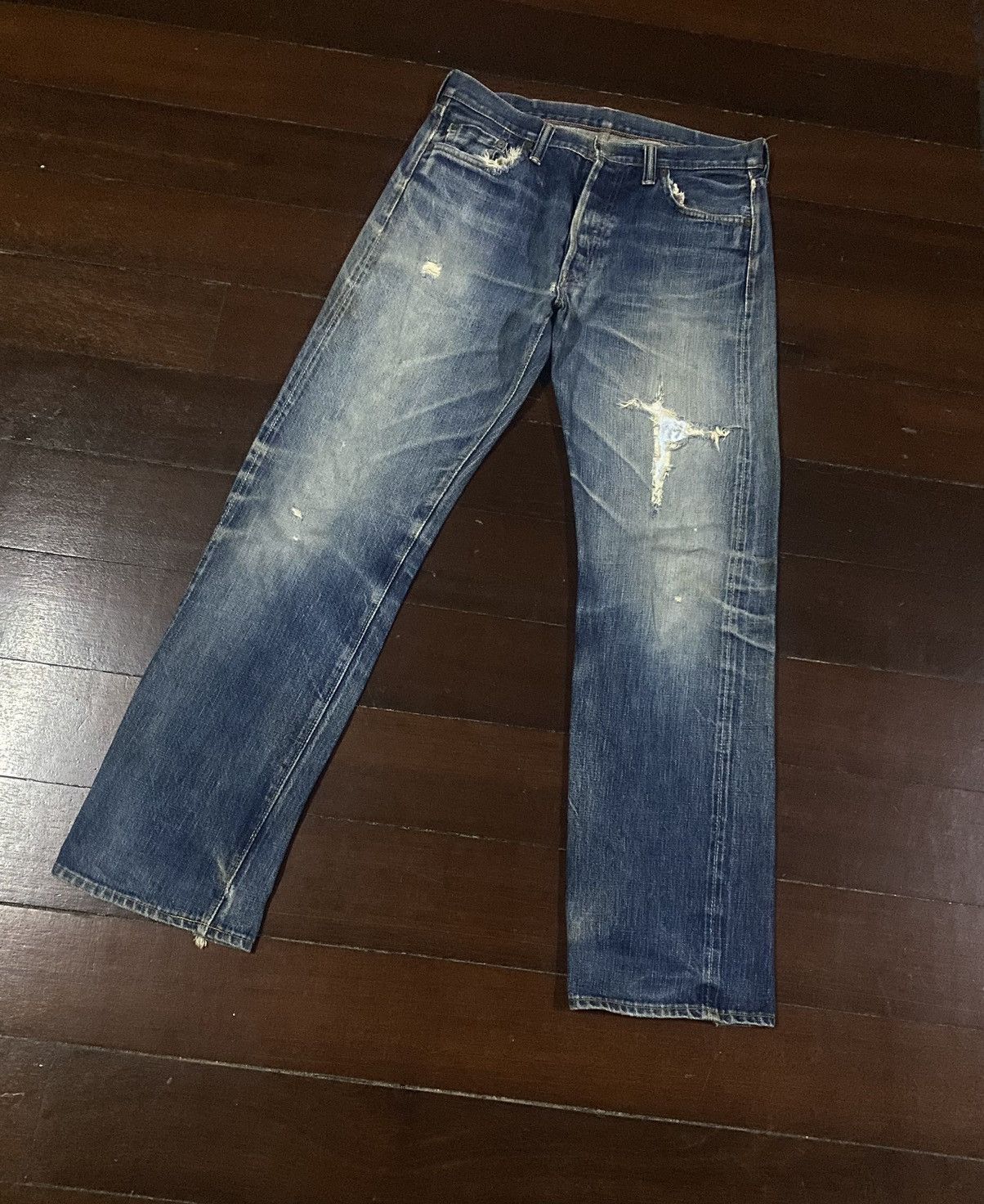 Full Count & Co. FIRE 🔥 FULL COUNT RUSTY DISTRESSED NICE FADED Size US 33 - 5 Thumbnail