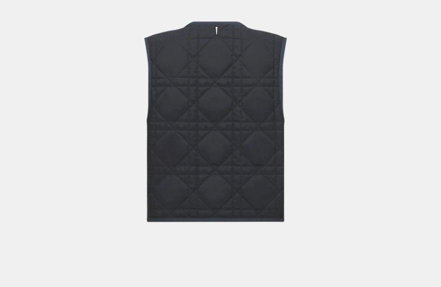 Dior o1w1db10824 2-in-1 Short-Sleeved Jacket in Navy Blue Size S / US 4 / IT 40 - 5 Thumbnail