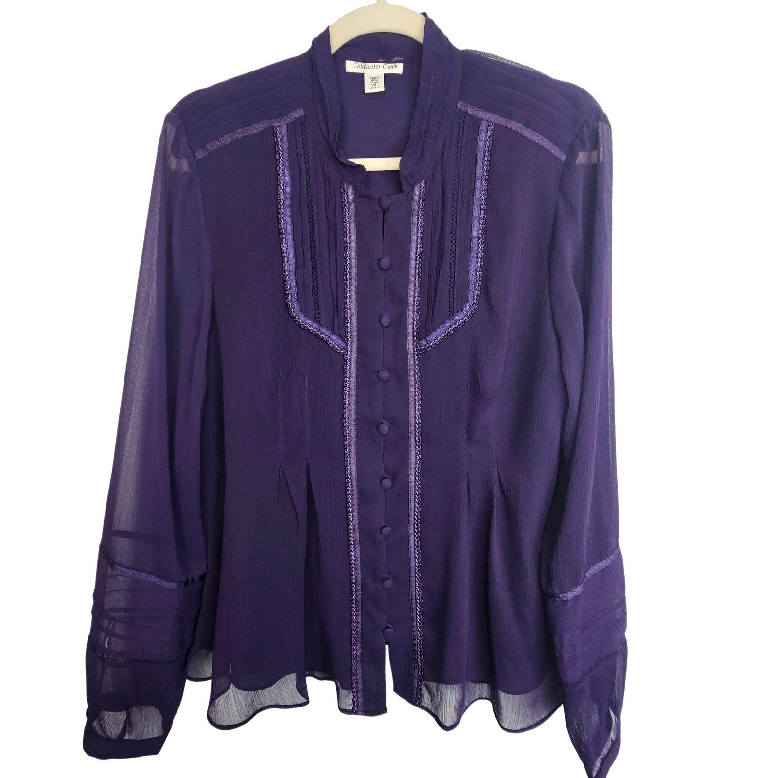 Coldwater Creek Coldwater Creek Womens Whimsigoth Blouse Size M Regency Size M / US 6-8 / IT 42-44 - 1 Thumbnail