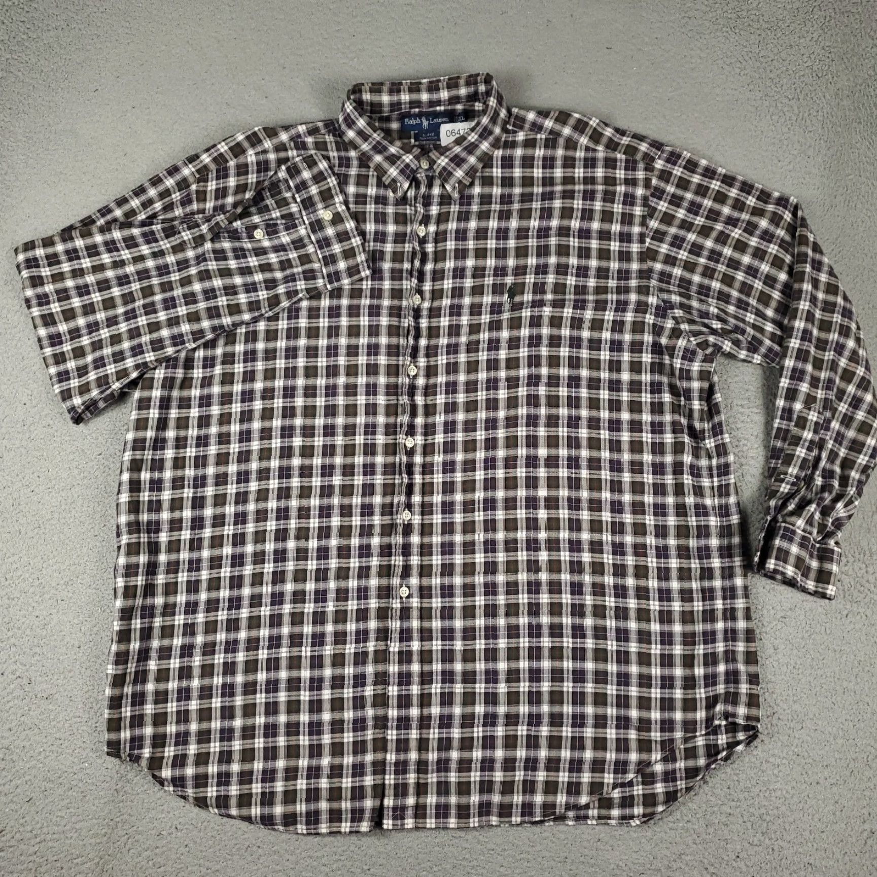 Ralph Lauren Ralph Lauren Shirt Men 2XL Button-Up Long Sleeve Plaid Blue Cotton Mens Size US XXL / EU 58 / 5 - 3 Thumbnail