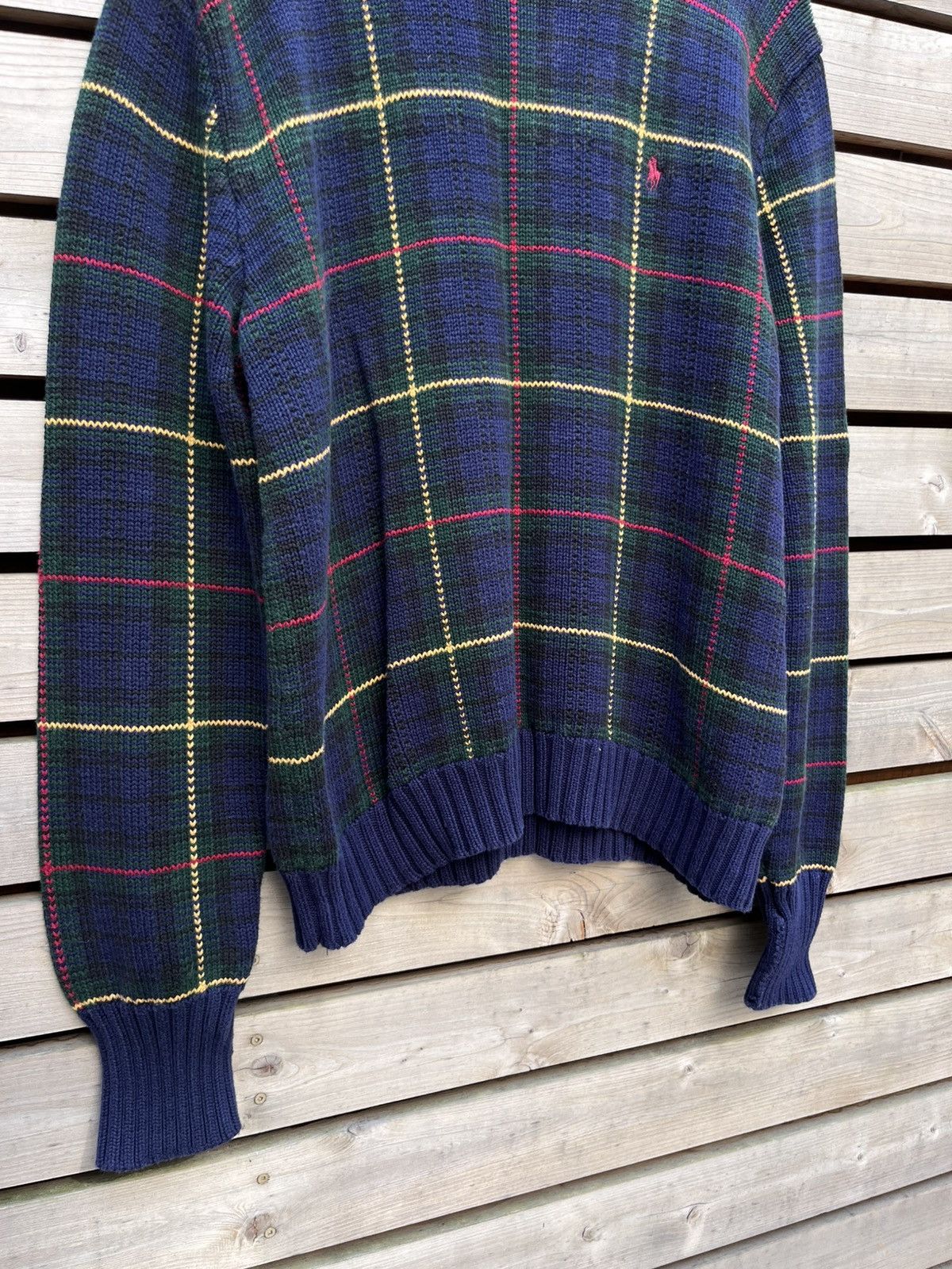 Polo Ralph Lauren Polo by Ralph Lauren Tartan Knit Sweater Size US XL / EU 56 / 4 - 3 Thumbnail