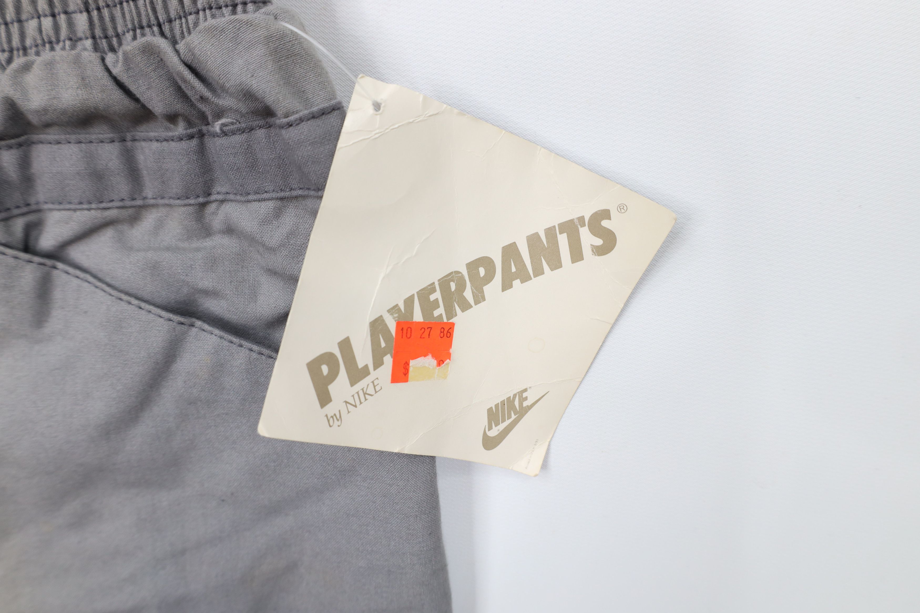 Nike Deadstock Vintage 80s Nike Basketball Pants Gray Cotton Size US 34 / EU 50 - 9 Thumbnail