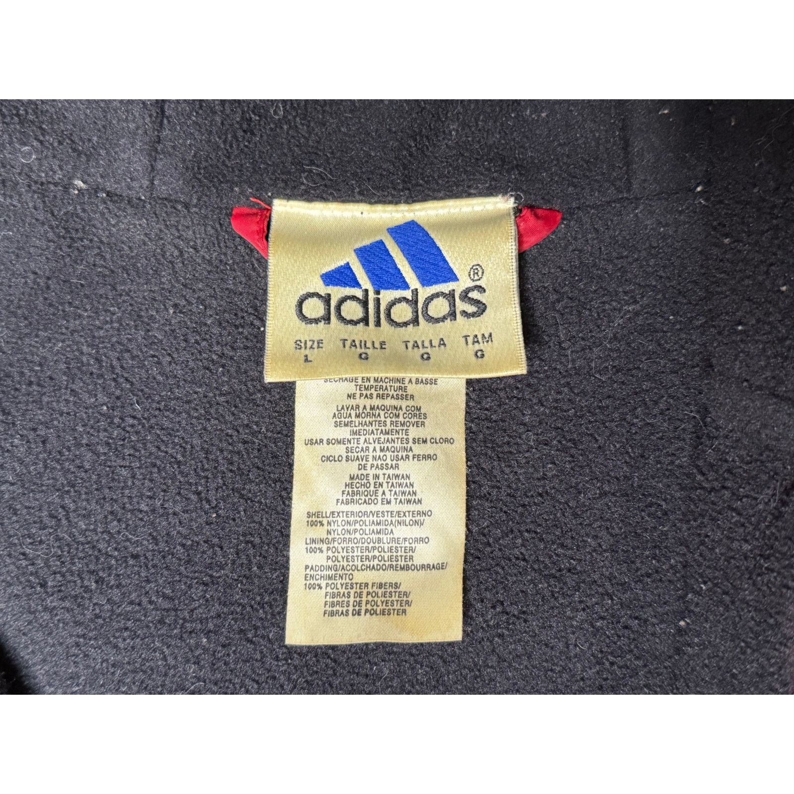 Adidas × Vintage Vintage 2001 Adidas Fleece Lined Full Zip Winter Coat Large Size US L / EU 52-54 / 3 - 4 Thumbnail