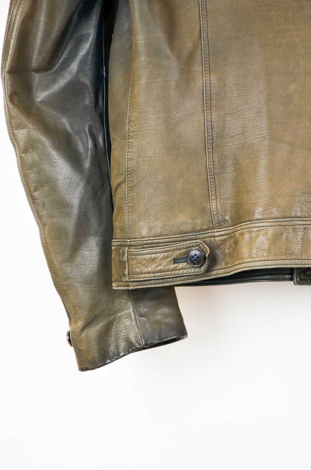 Gucci Gucci Vintage Distressed Leather Field Jacket – Size 50 Size US M / EU 48-50 / 2 - 25 Thumbnail