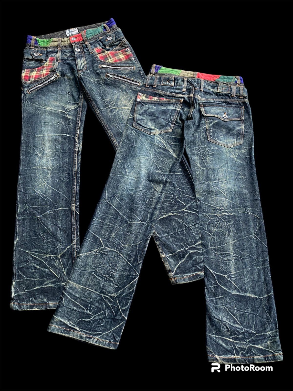 Tornado Mart Japanese Patina Bondage Mud Rusty Lightning Distressed Jeans Size US 30 / EU 46 - 1 Thumbnail