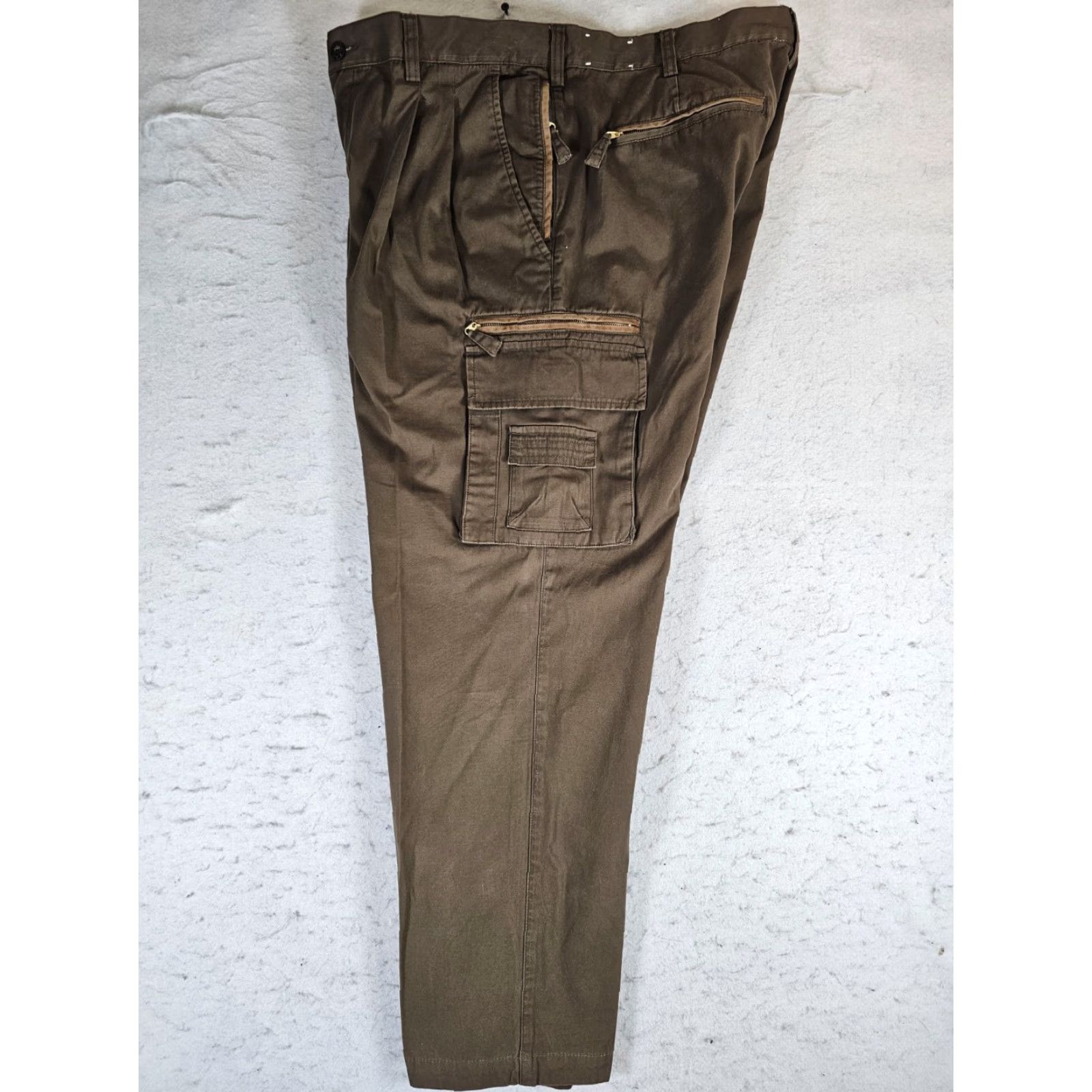 Orvis VINTAGE Orvis Pants Outdoors Cargo Pockets 100% Cotton Men's 38x30 Brown Size US 38 / EU 54 - 5 Thumbnail