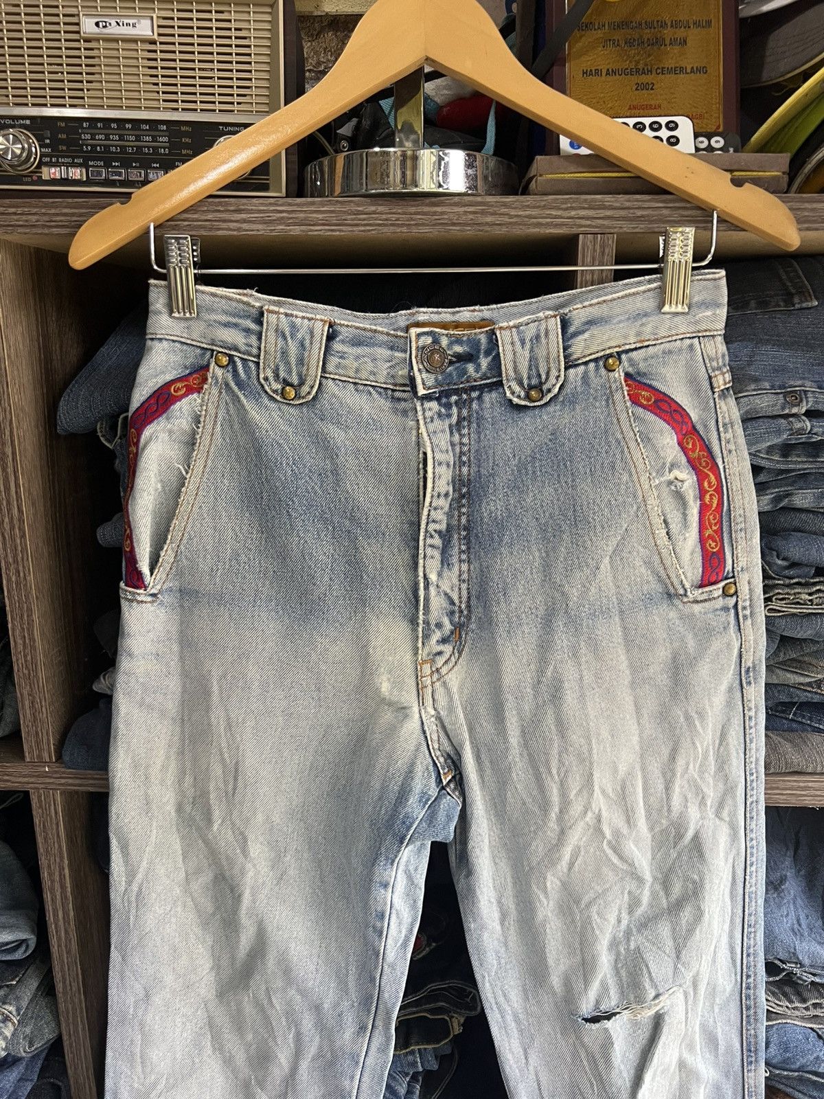 Lancel 🔥Vintage Lancel Distressed Denim Size US 28 / EU 44 - 3 Thumbnail