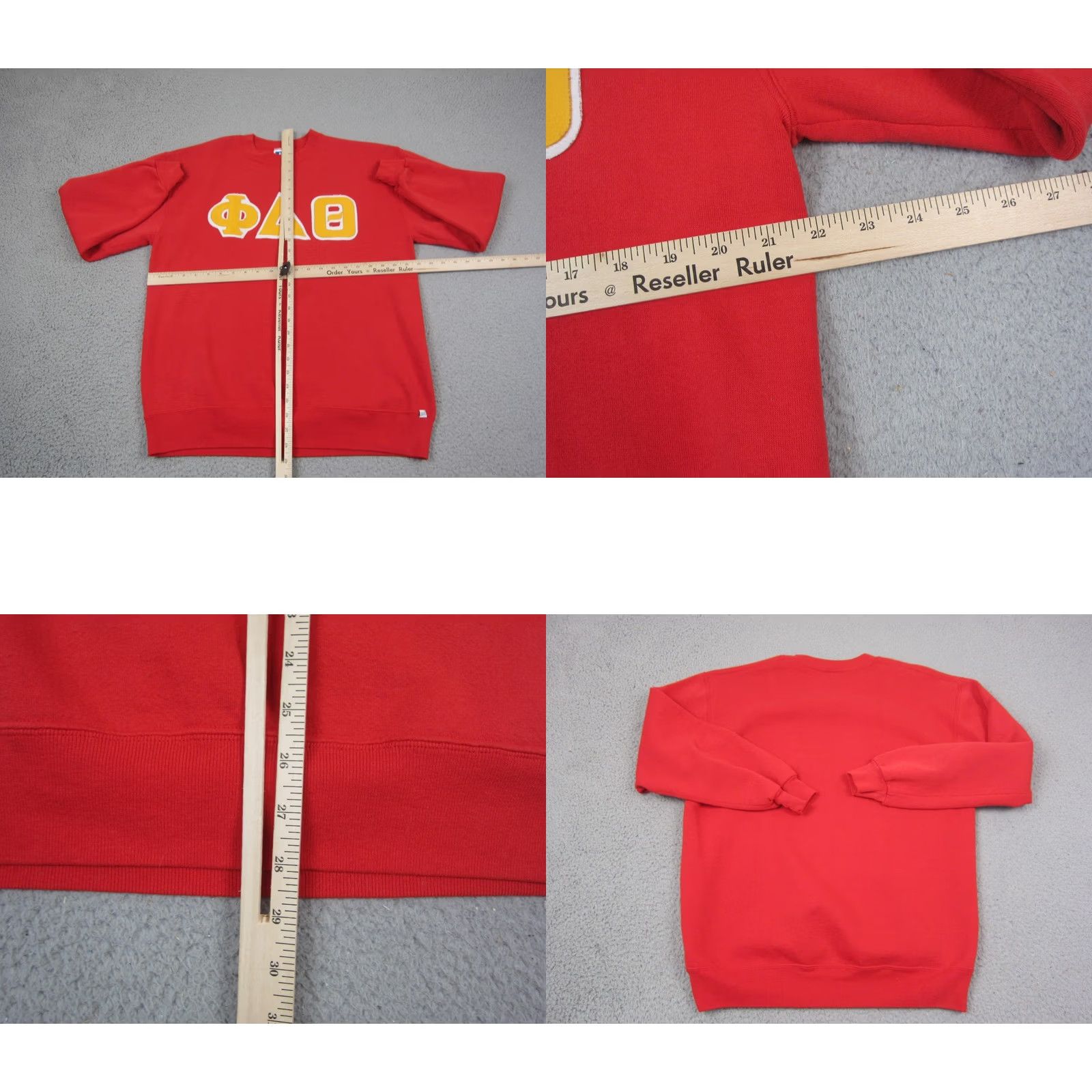 Russell Athletic VINTAGE Russell Sweatshirt Mens XL Red 90s USA Logo Pullover Crew Neck Cotton Fleece Therma Comfort Size US XL / EU 56 / 4 - 8 Thumbnail