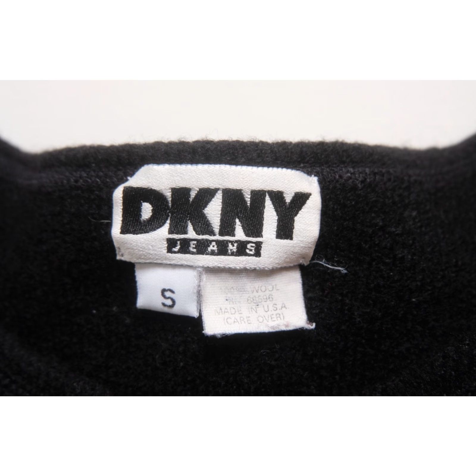 DKNY VINTAGE DKNY Crew Neck Knit Sweater Sweatshirt 100% Wool Black Regular Size S Mens 90s Retro USA Made Size US S / EU 44-46 / 1 - 5 Thumbnail