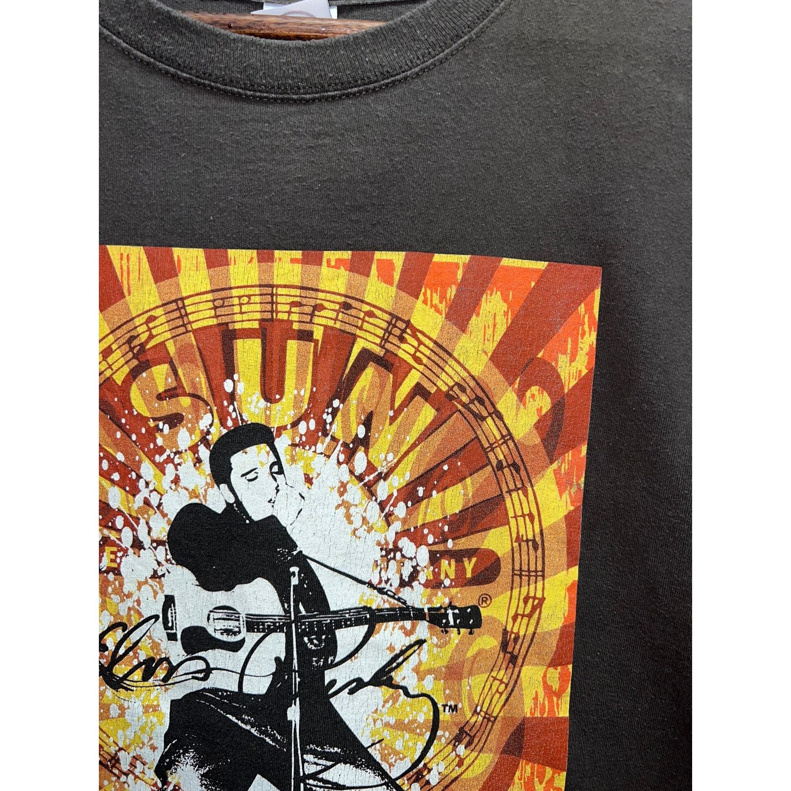 Delta Vintage Elvis Presley Shirt Sun Records Brown Tee VTG Large Size US L / EU 52-54 / 3 - 3 Thumbnail