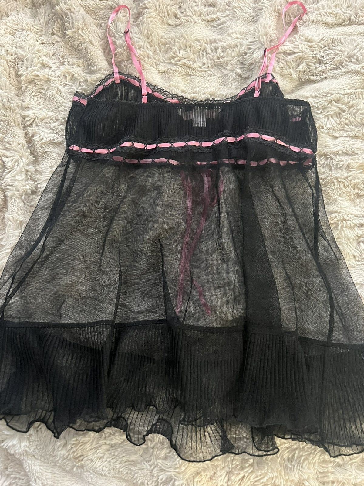 Victoria's Secret Victoria’s Secret Black Sheer Babydoll Top Small Size S / US 4 / IT 40 - 2 Thumbnail