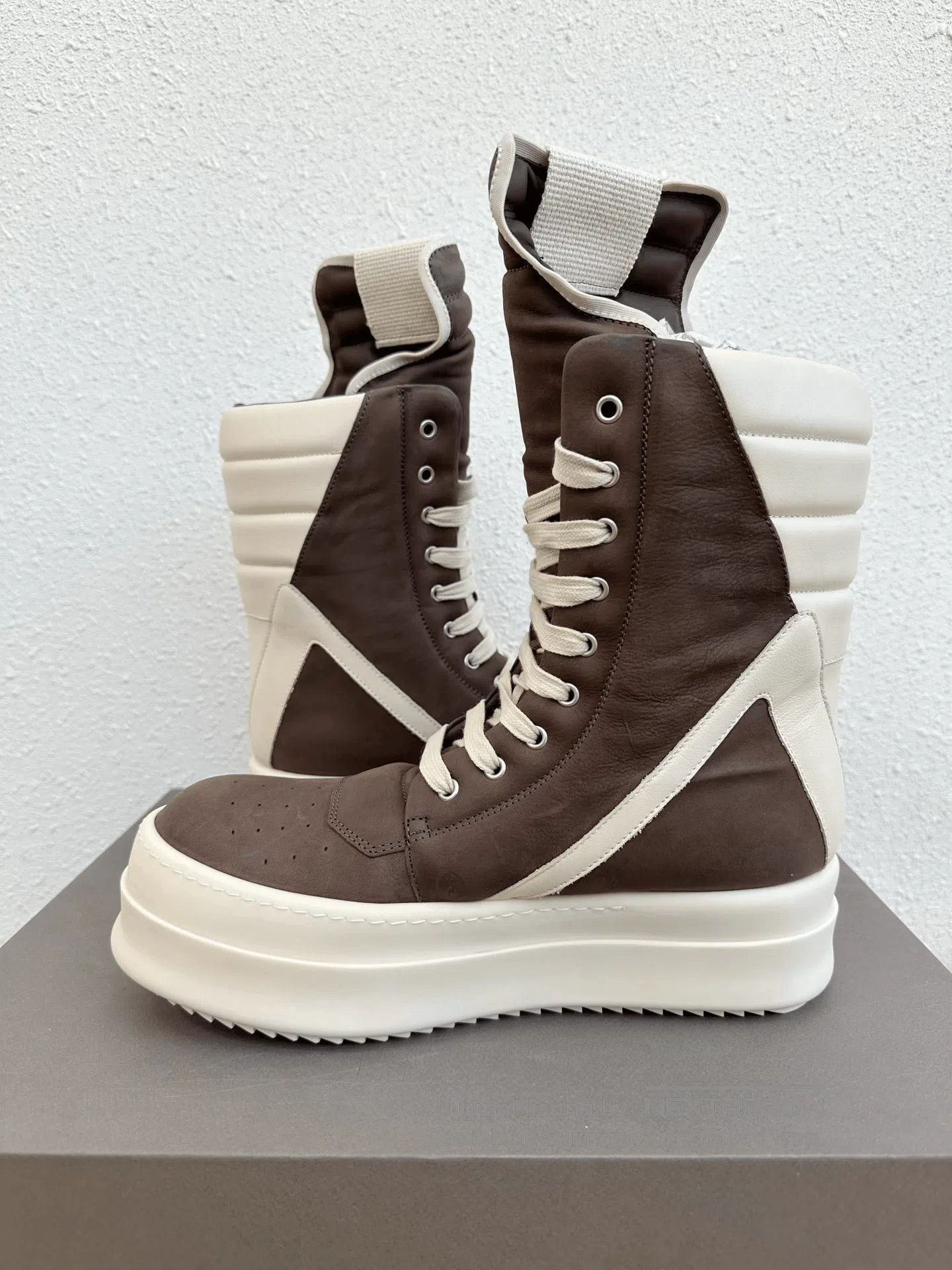 Rick Owens Rick Owens Platform Mega White Brown. Size US 9 / EU 42 - 2 Thumbnail
