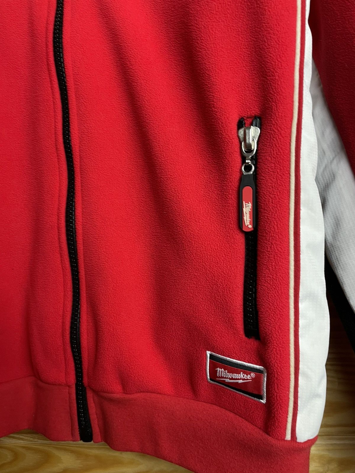 BMW × Vintage BMW Racing Milwaukee Motorrad Fleece Jacket XL Bike Red Warm Size US XL / EU 56 / 4 - 6 Thumbnail