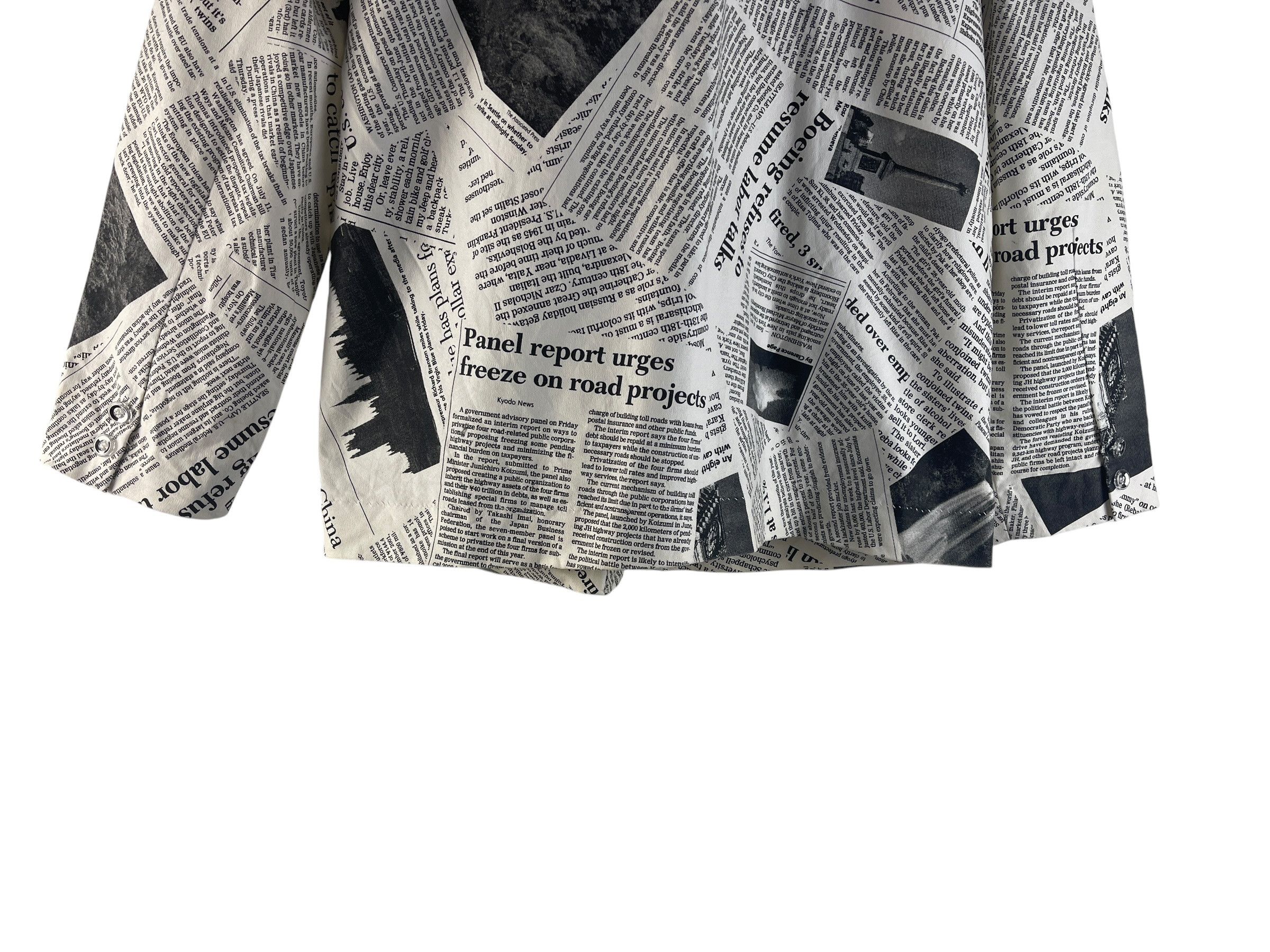 Japanese Brand Vintage Japanese Newspaper Print Collage Jacket Size US M / EU 48-50 / 2 - 14 Thumbnail