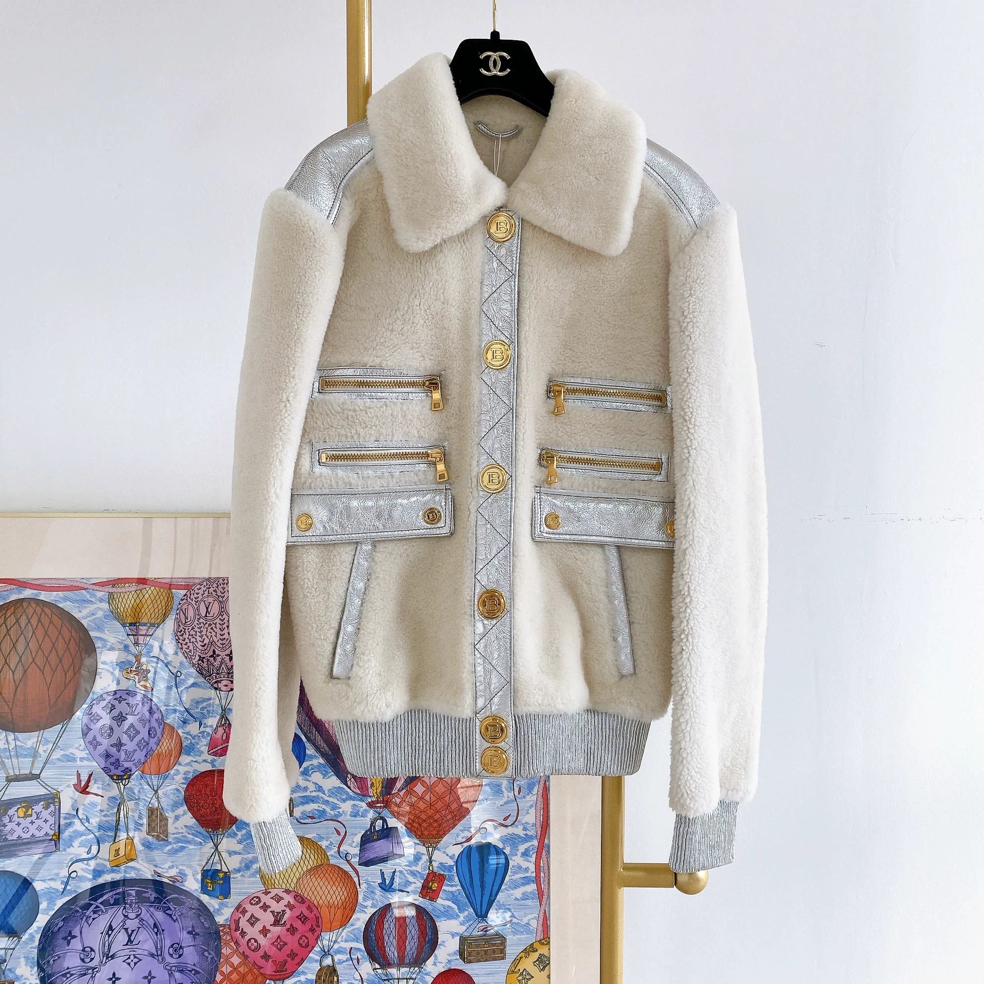 Balmain Balmain White Teddy Coat FR40 Size S / US 4 / IT 40 - 1 Thumbnail
